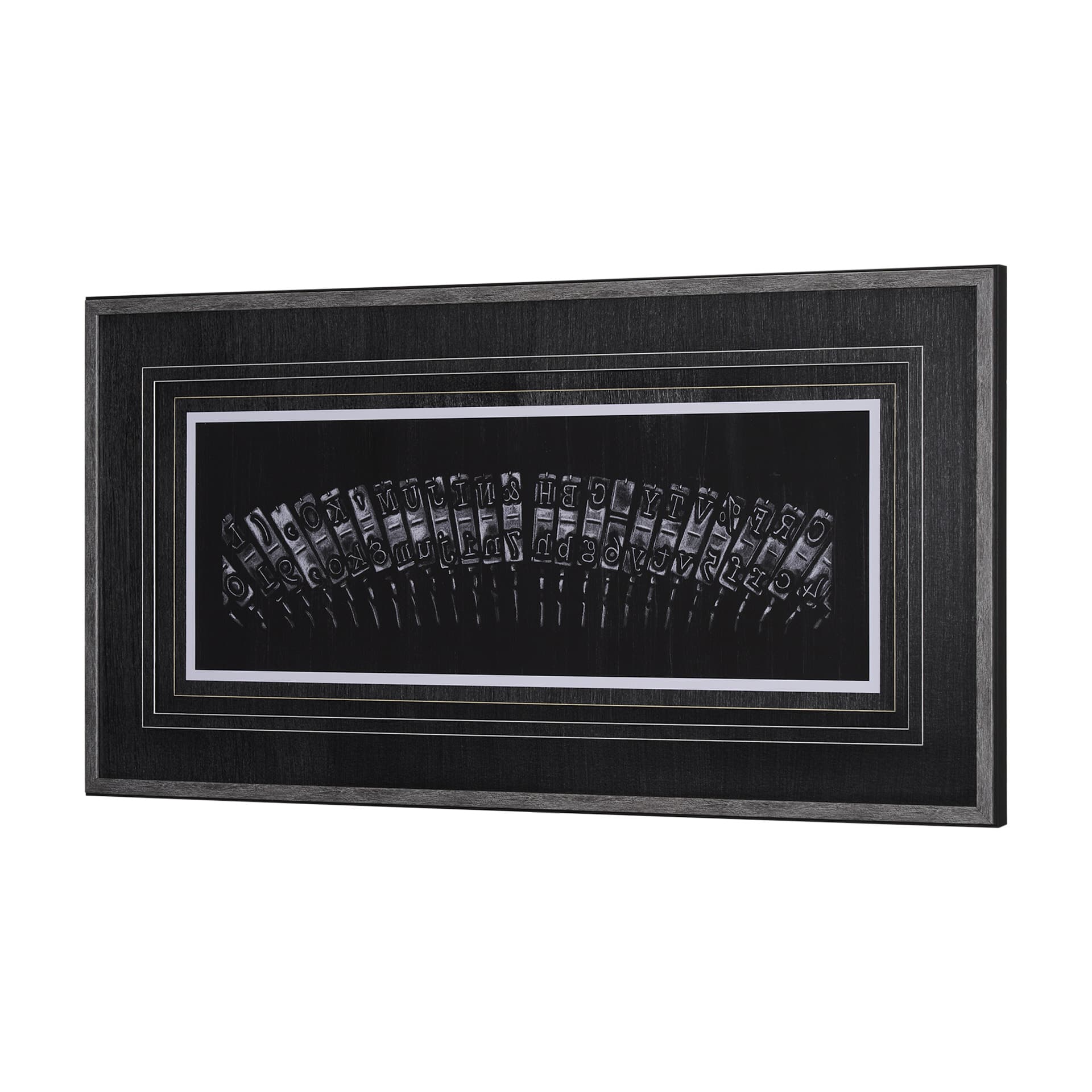 Antique Typewriter Bars by Ethan Harper Hand Embellished Textured Framed Photo Art Print Matted unde — product photograph