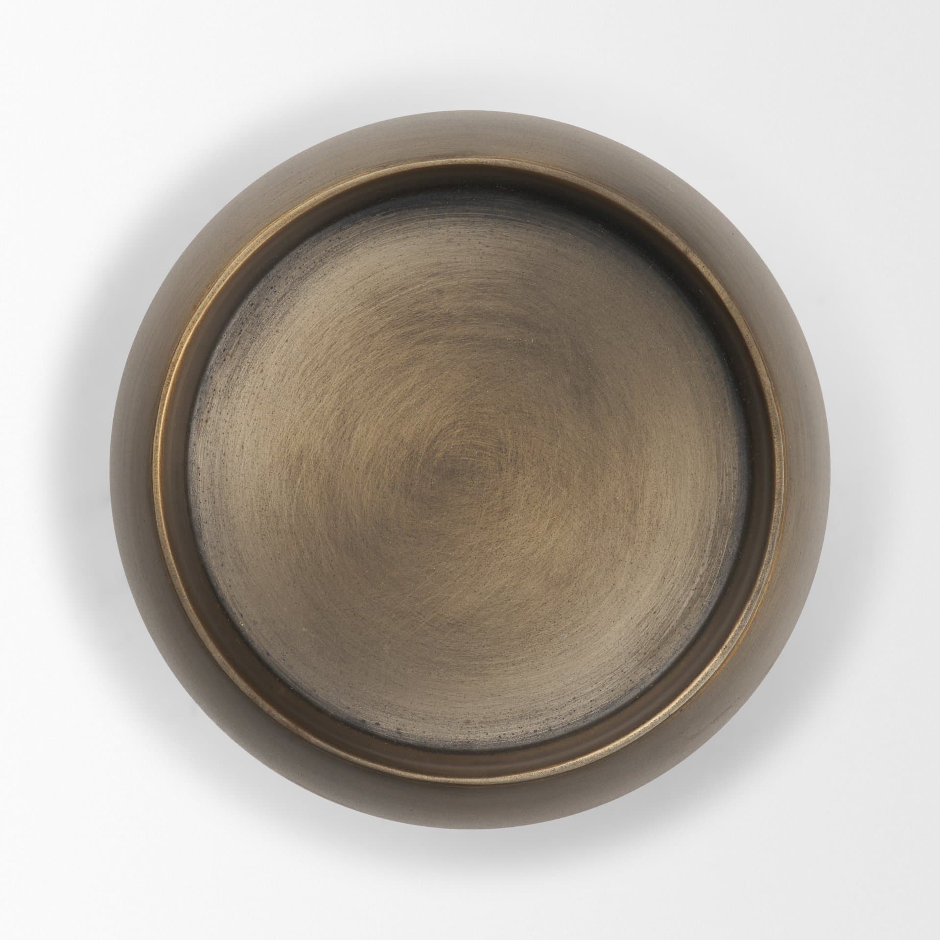 Pelar Small Antiqued Brass Stacked Pillar Candle Holder — product photograph