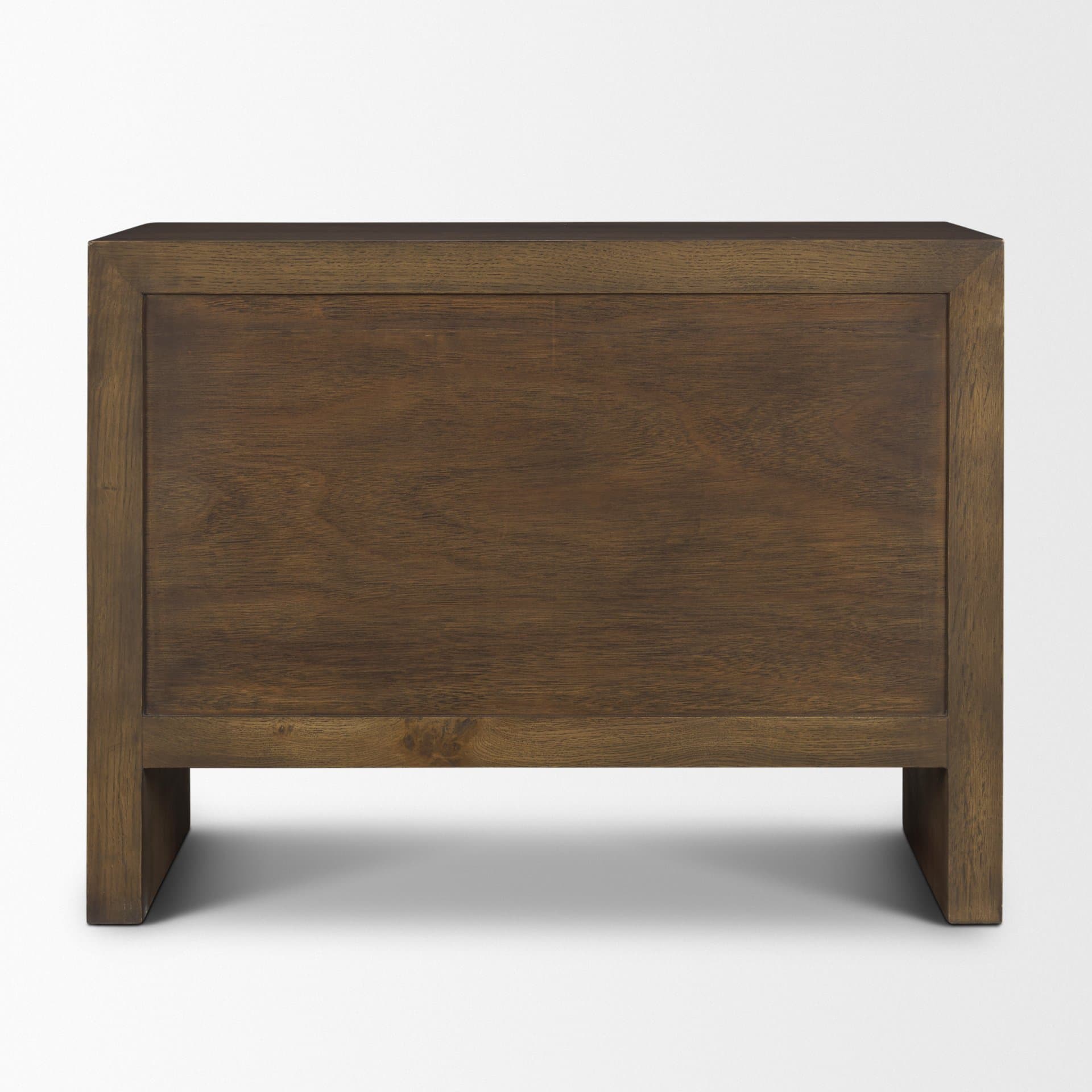 Belford 3-Drawer Dark Brown Oak Wood Closed Nightstand — product photograph