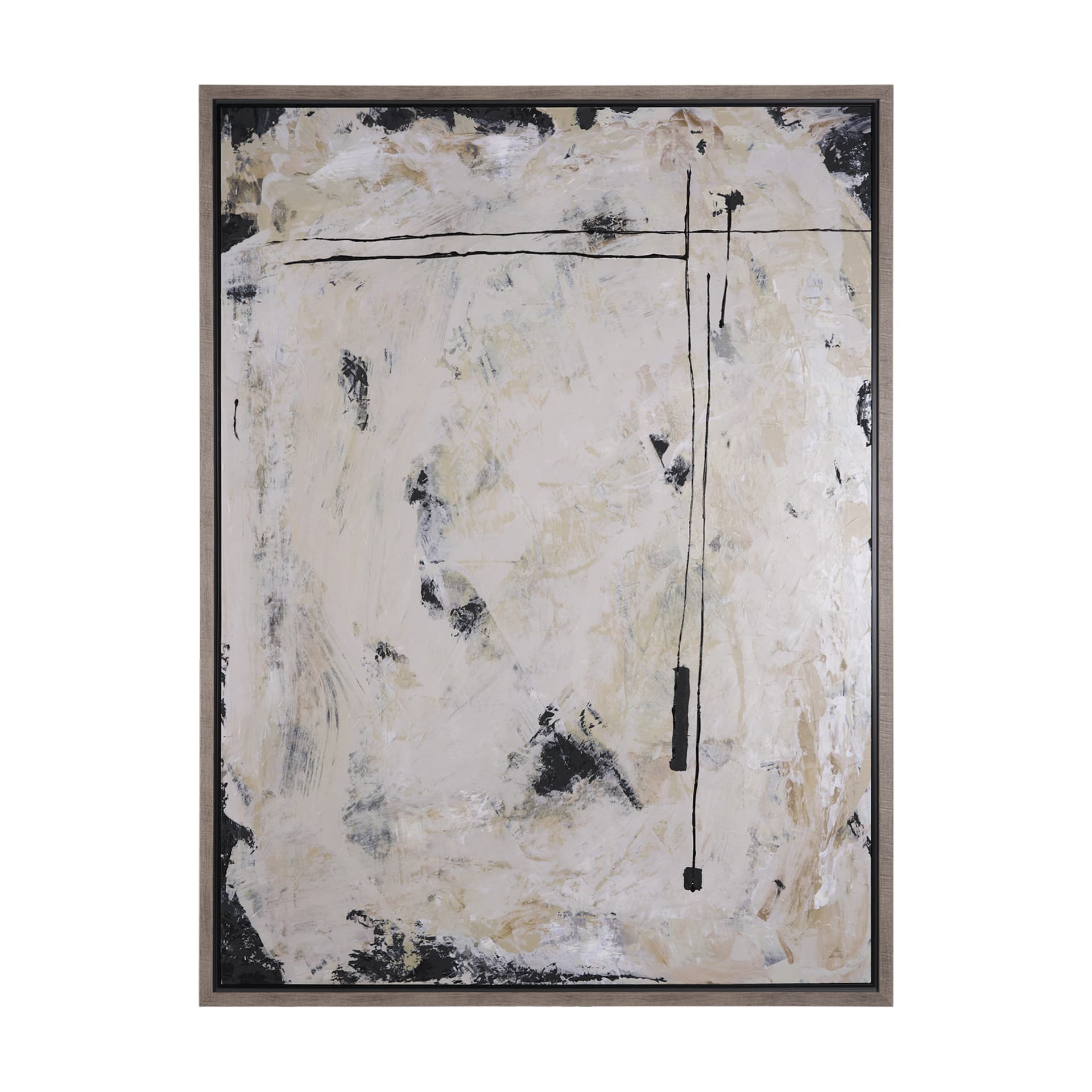 Clay II by Mercana Studio a Hand Embellished Textured Framed Canvas — product photograph
