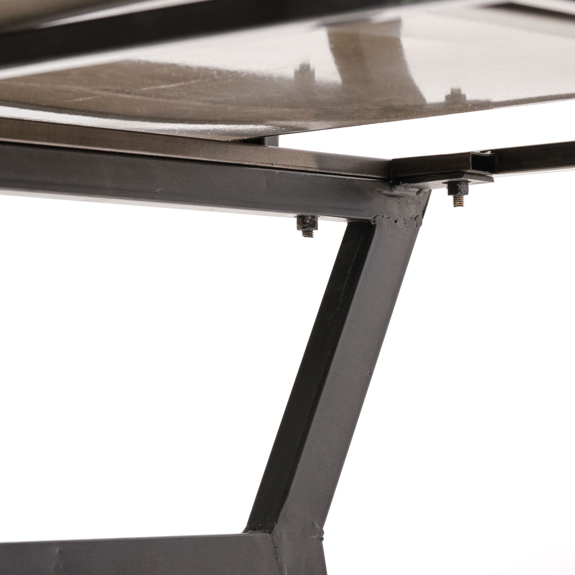 Vince 51L x 18W Black Metal W/Gold Accents 3 Drawer Office Desk — product photograph
