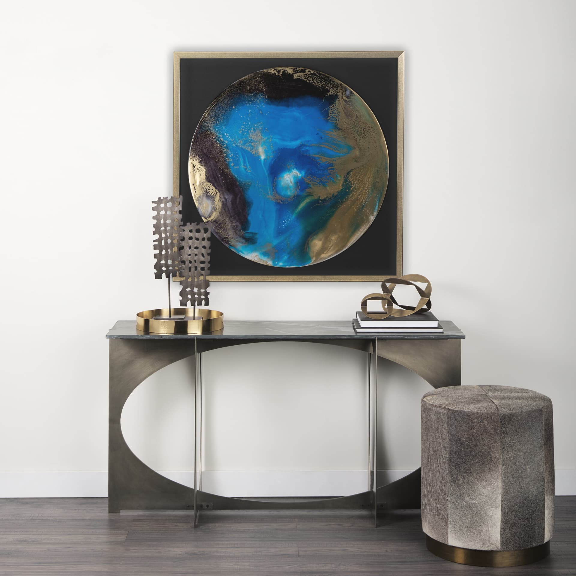 Blue Planet by Barbara Mercado a Framed Art Print Matted under Glass — product photograph