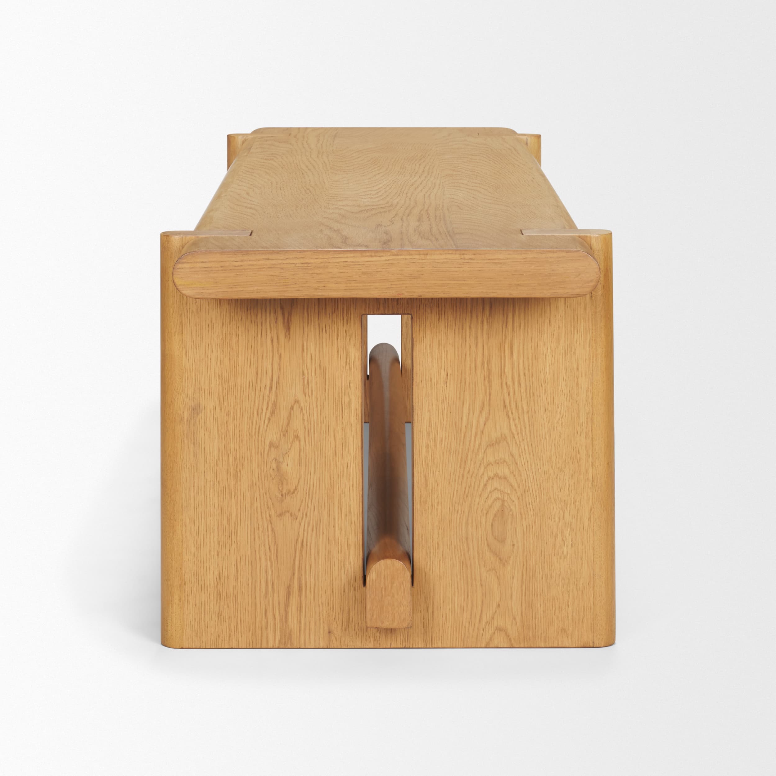 Rowan Light Brown Oak Wood Bench — product photograph