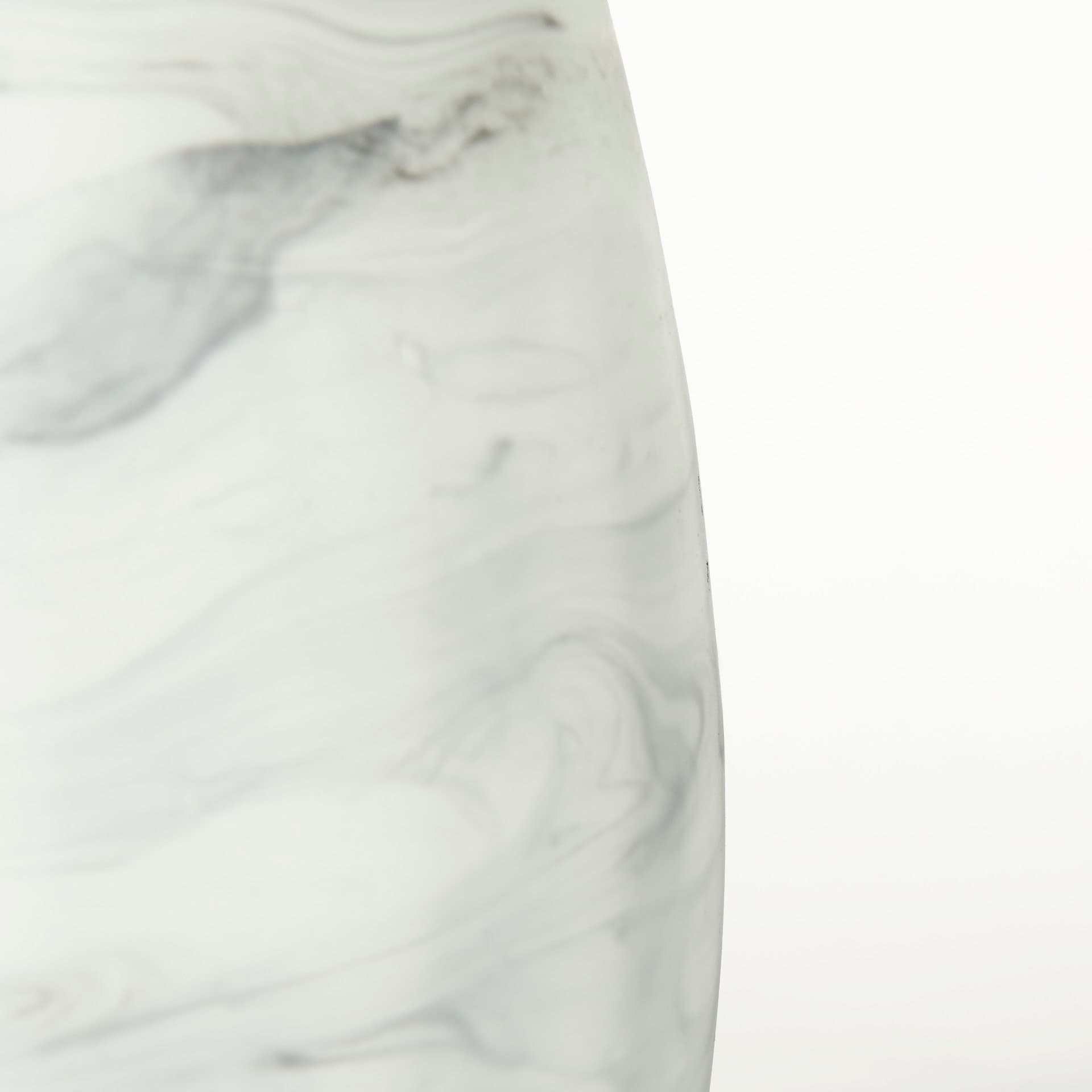 Volta I Short Gray Cream Glass Abstract Pattern Vase — product photograph