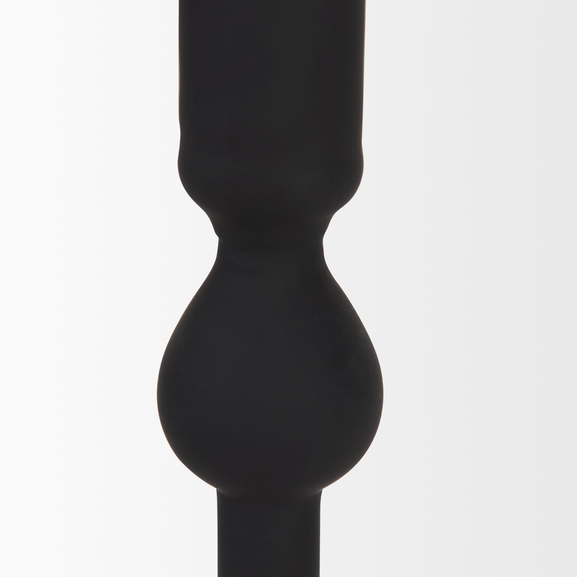 Haute Medium Matte Black Blown Glass Candlestick — product photograph