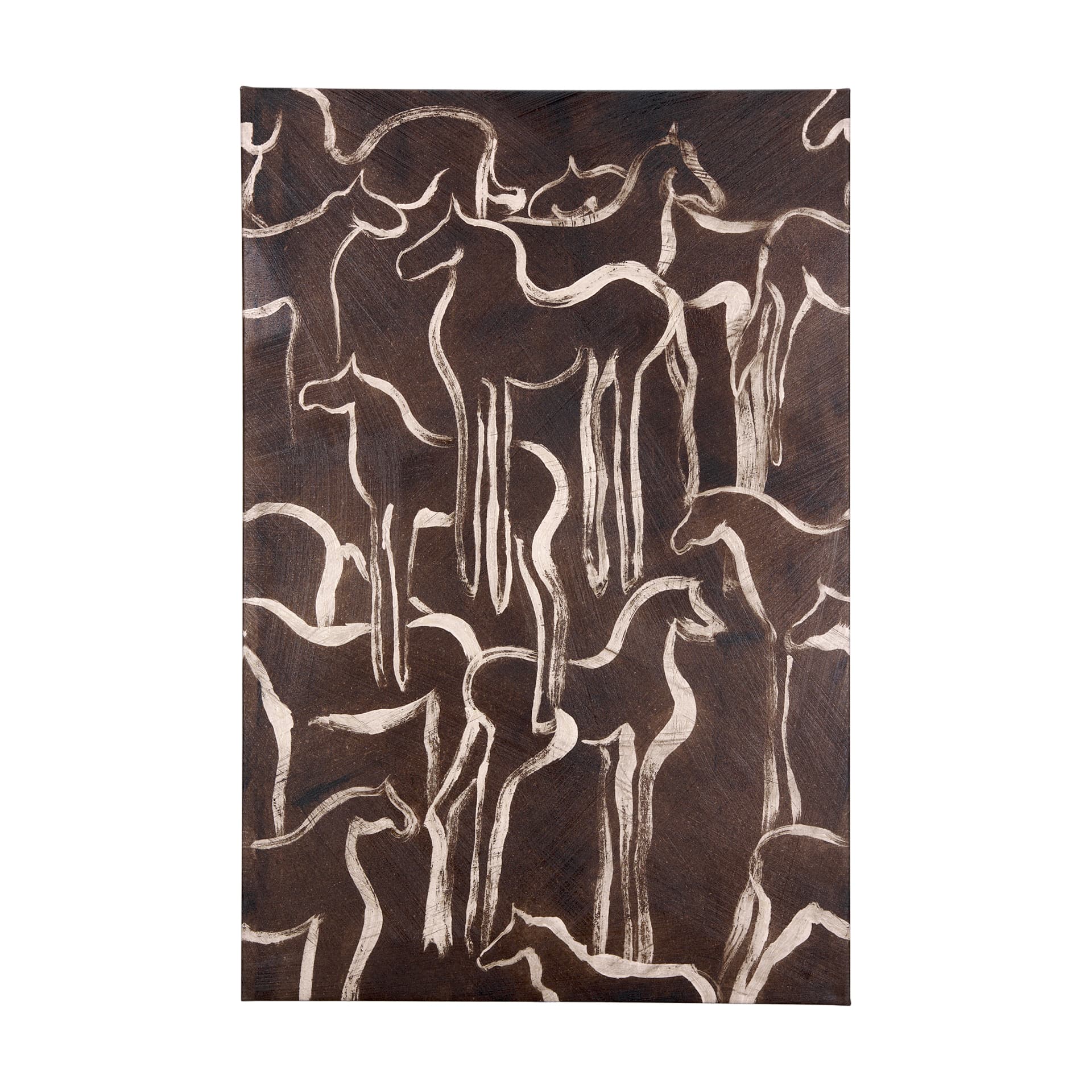 Horse Herd IV by Mercana Studio a Hand Embellished Textured Canvas — product photograph