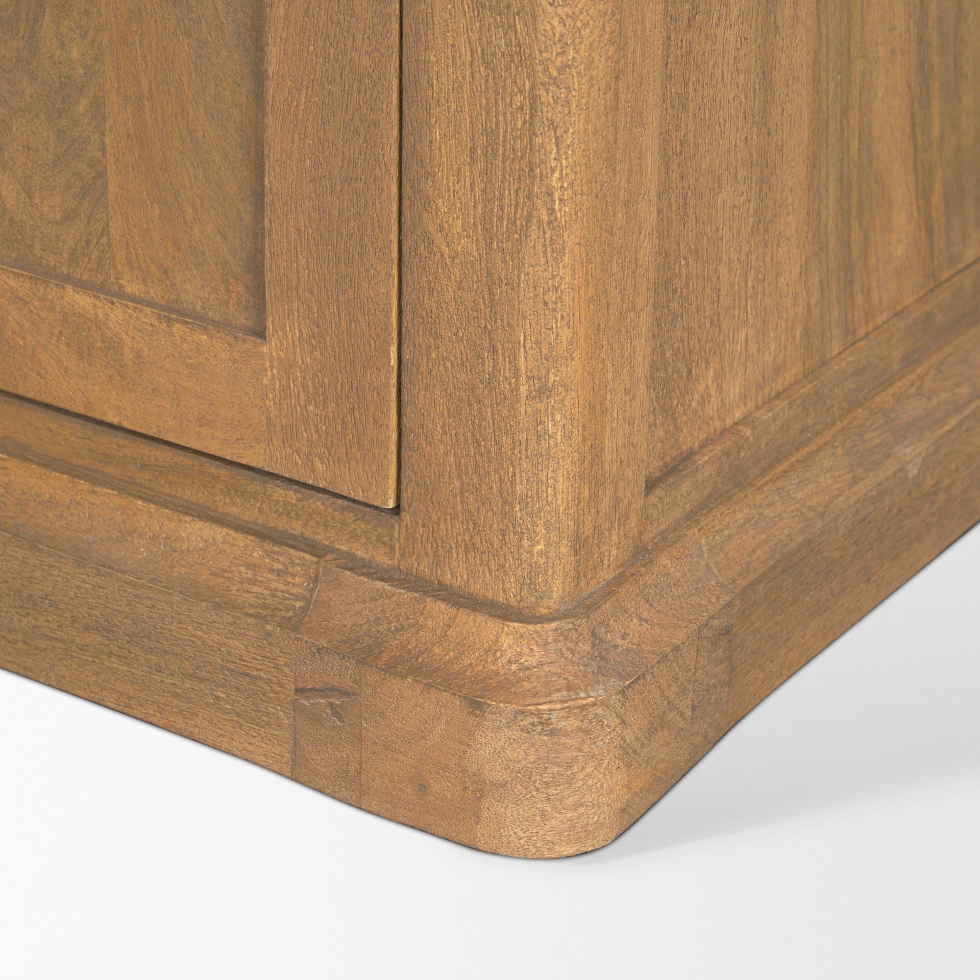 Baron Light Brown Solid Wood w/ Gunmetal Knobs 2-Door Accent Cabinet — product photograph