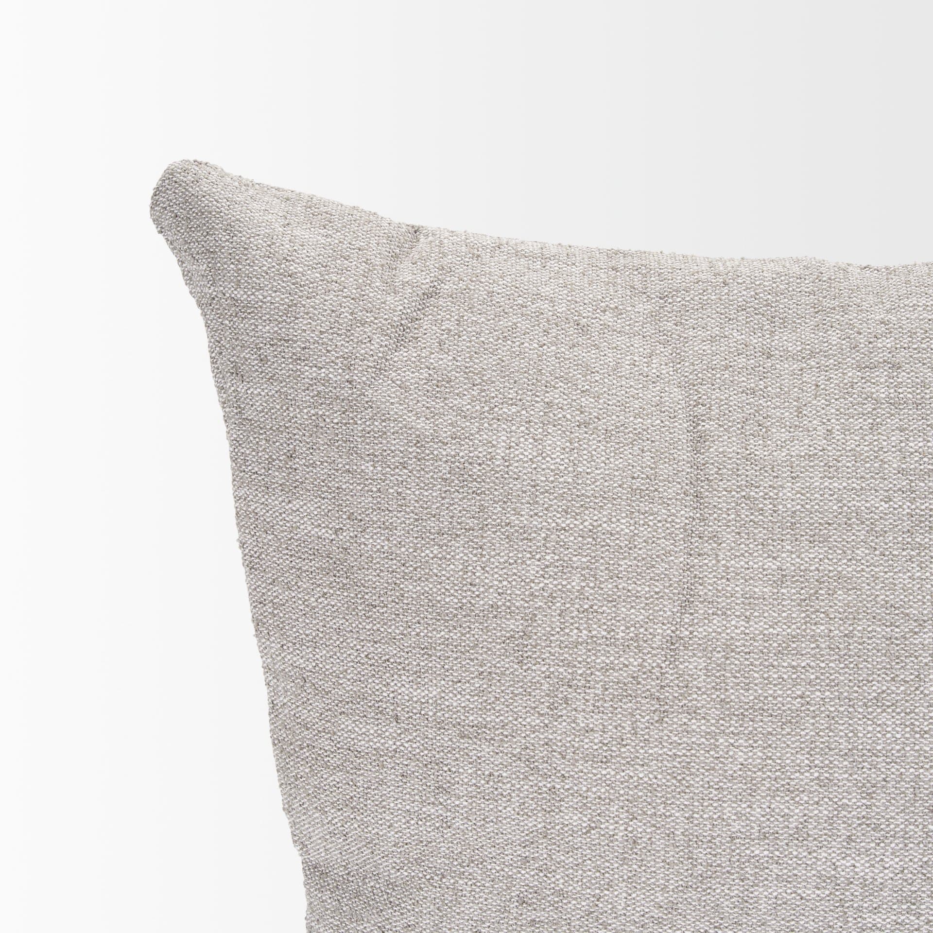 Halston Arm Pillow Light Gray Performance Fabric — product photograph