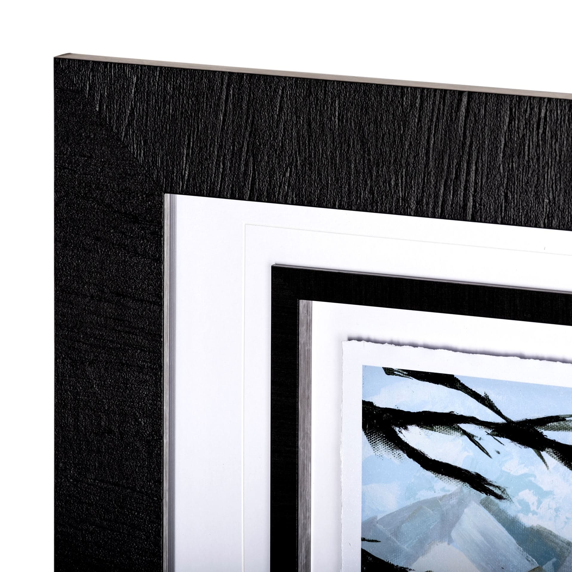 Vista I by Mercana Studio a Hand Embellished Textured Framed Art Print Matted under Glass — product photograph