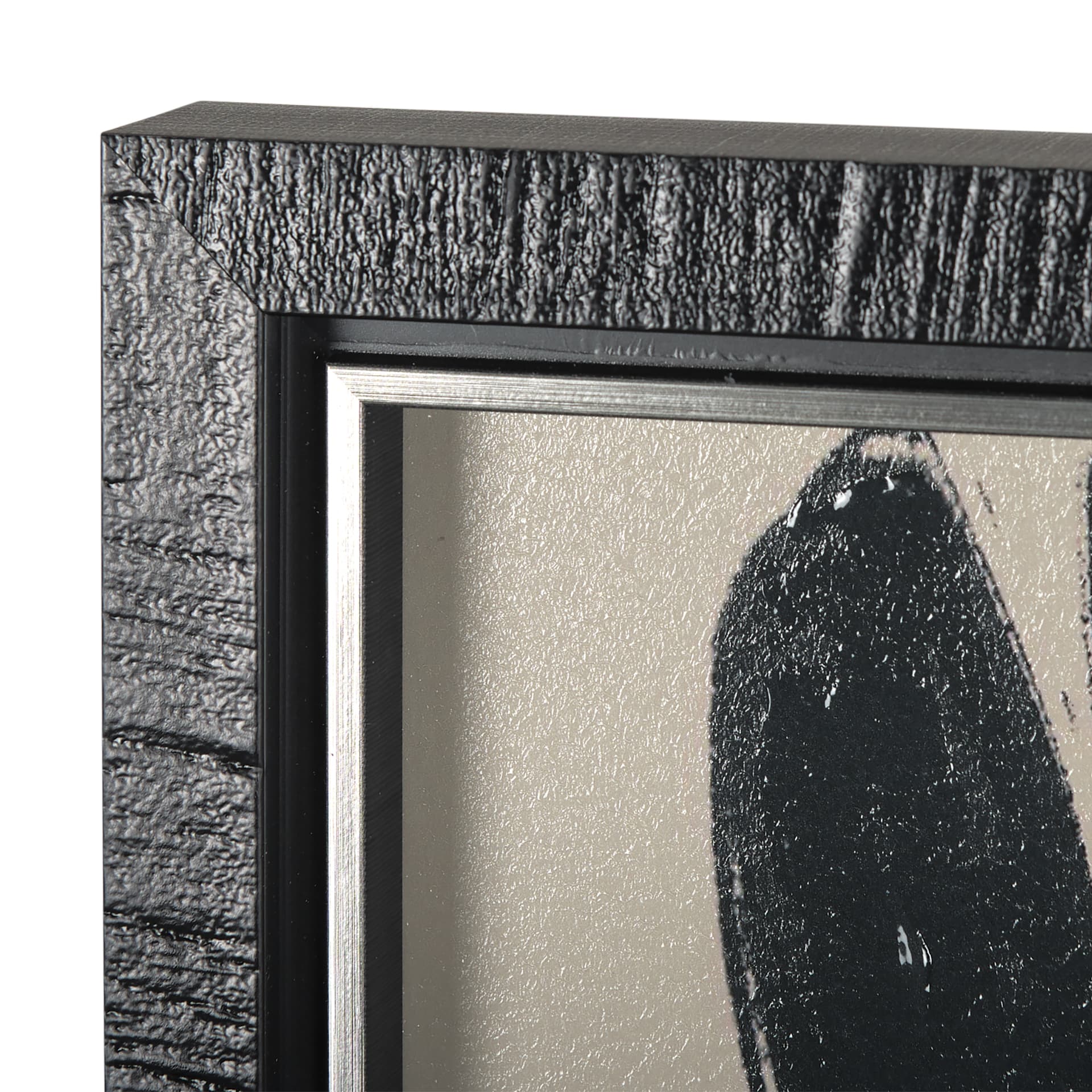Simple Floral - Lively by Mercana Studio Hand Embellished Framed Art Photo Matted under Glass — product photograph