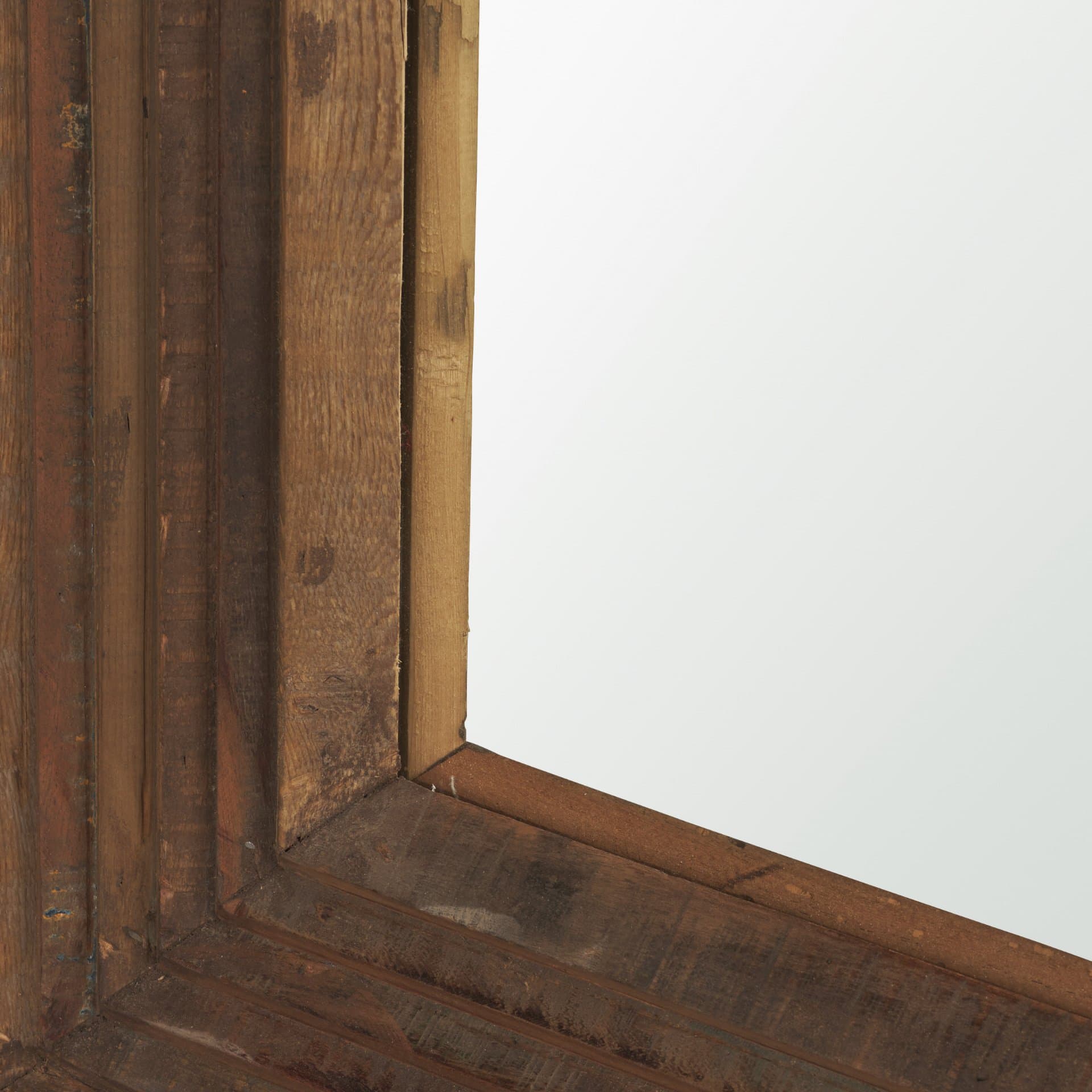 Bennet Small Rectangle Reclaimed Wooden Mirror — product photograph