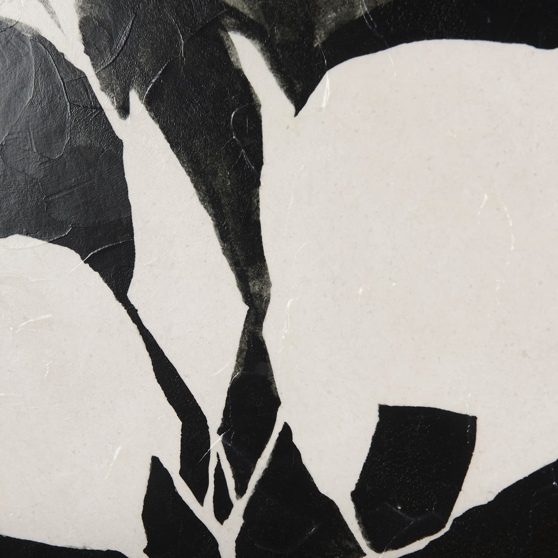 Lemon Branch Silhouette by Mercana Studio Hand Embellished Framed Art Print Matted under Glass — product photograph