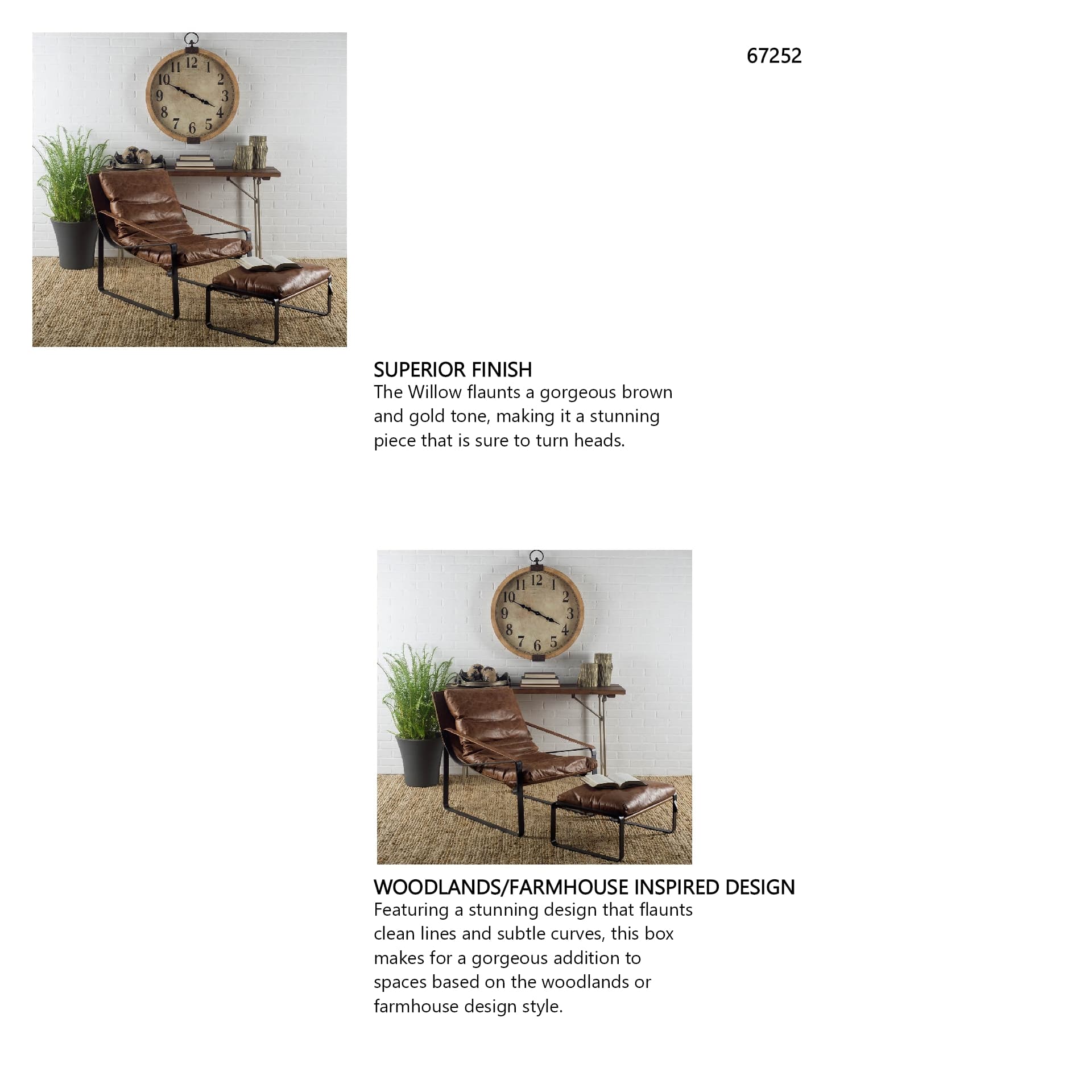 Willow I (Small) 5L x 6W Brown Stump Storage Box — in a styled room