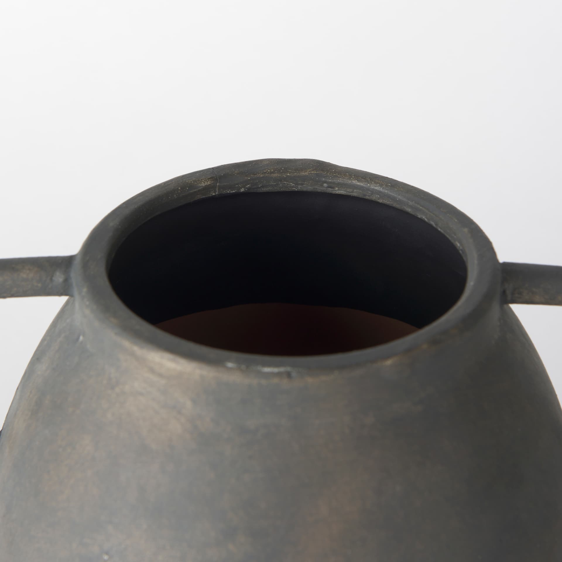 Kilian Medium Brown-Gray Double Ear Vase — product photograph