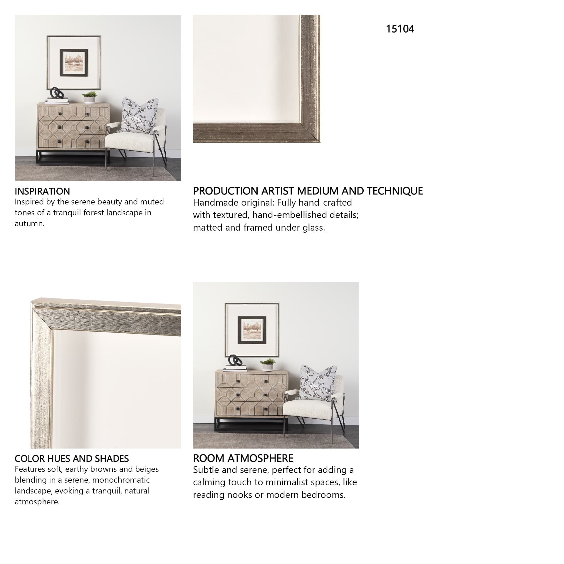 Field View by Studio M a handmade Original Framed Artwork under Glass — in a styled room