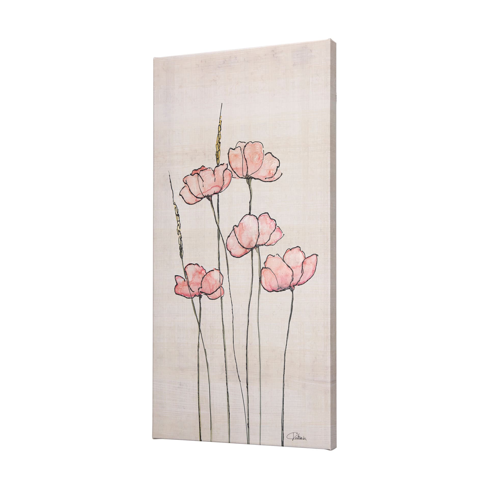 Meadow flowers II by Mercana Studio a Hand Embellished Textured Canvas — product photograph