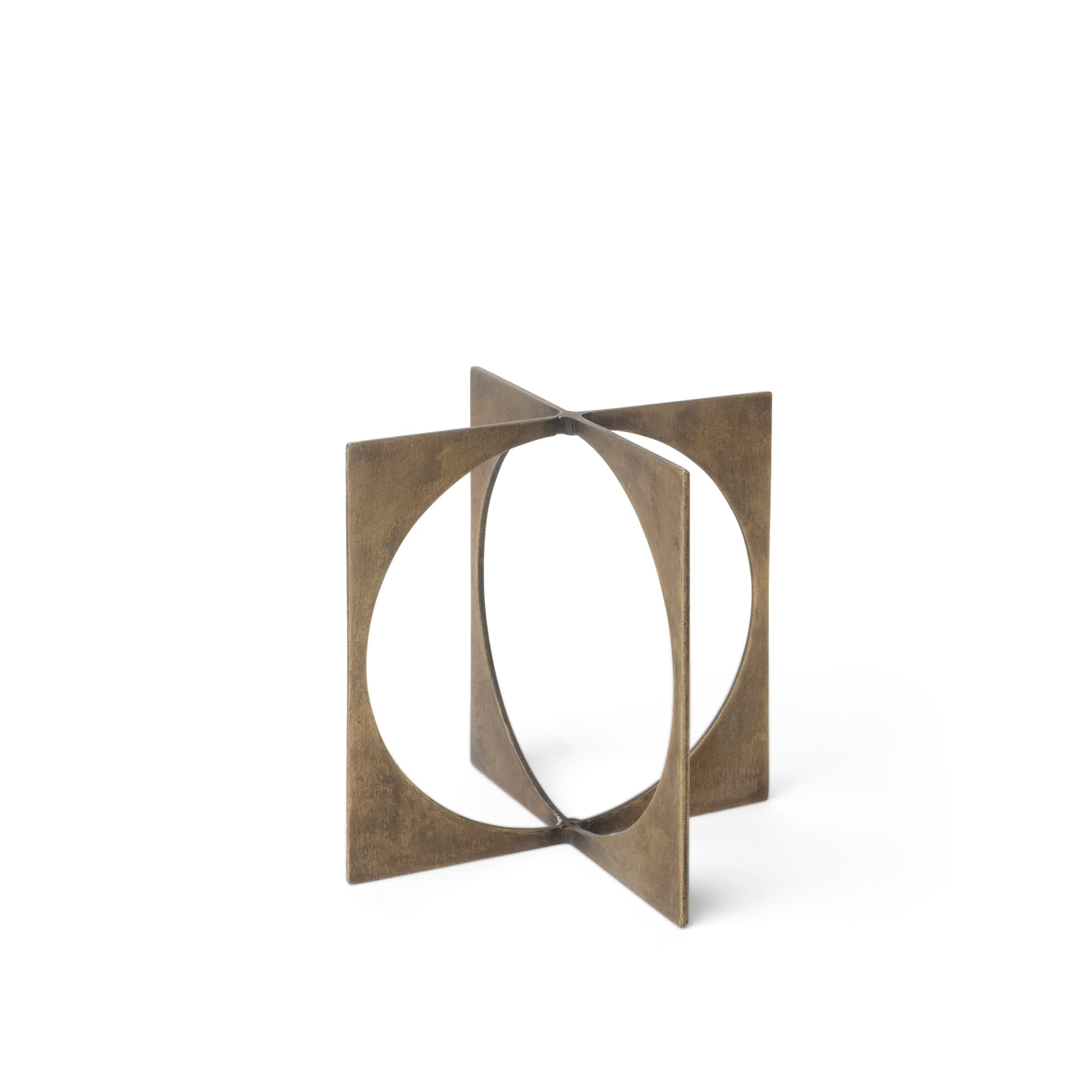 Lima I (Small) 6L x 6W Gold Geometric Decorative Object — product photograph