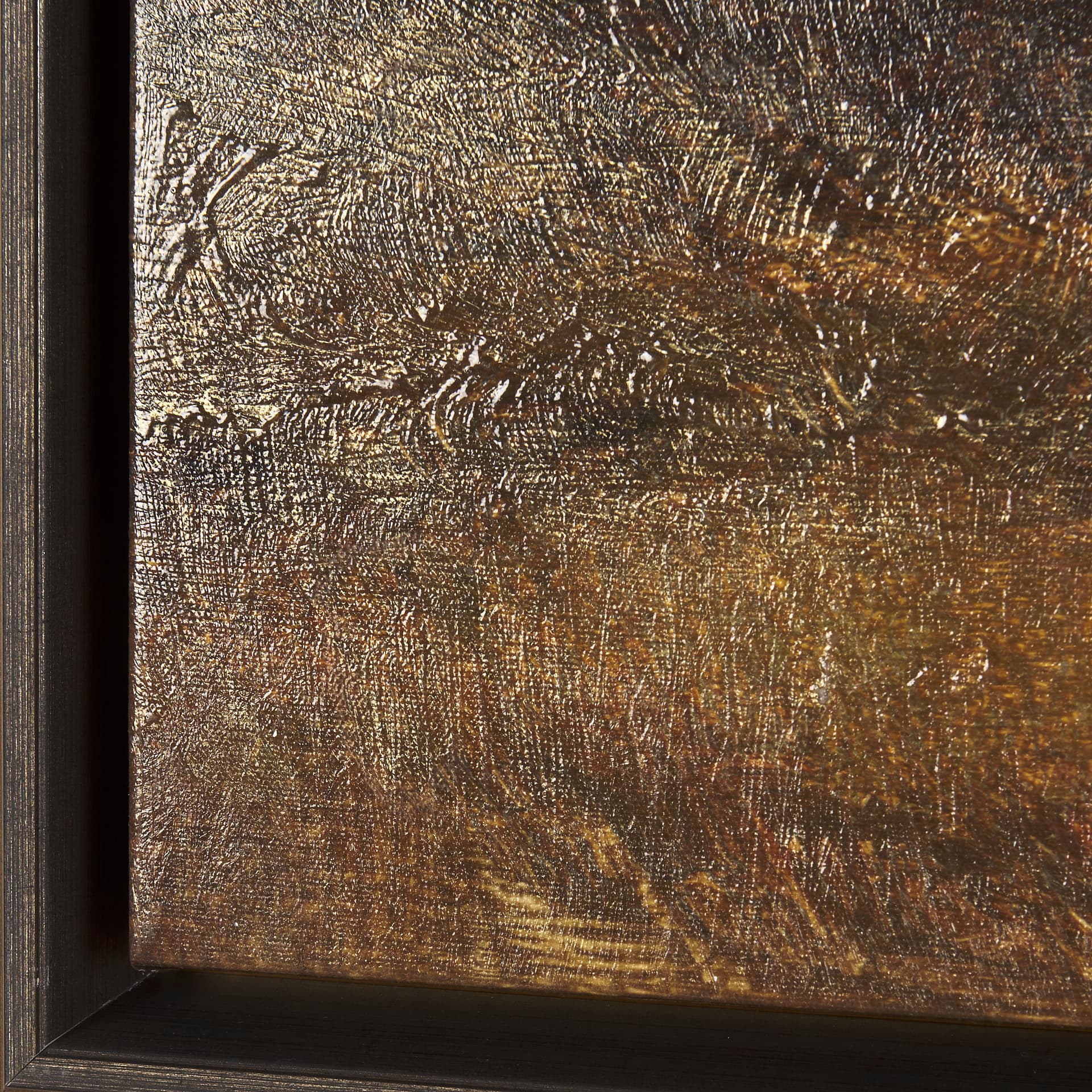 Rainy Landscape by Mercana Studio a Hand Embellished Textured Framed Canvas — product photograph