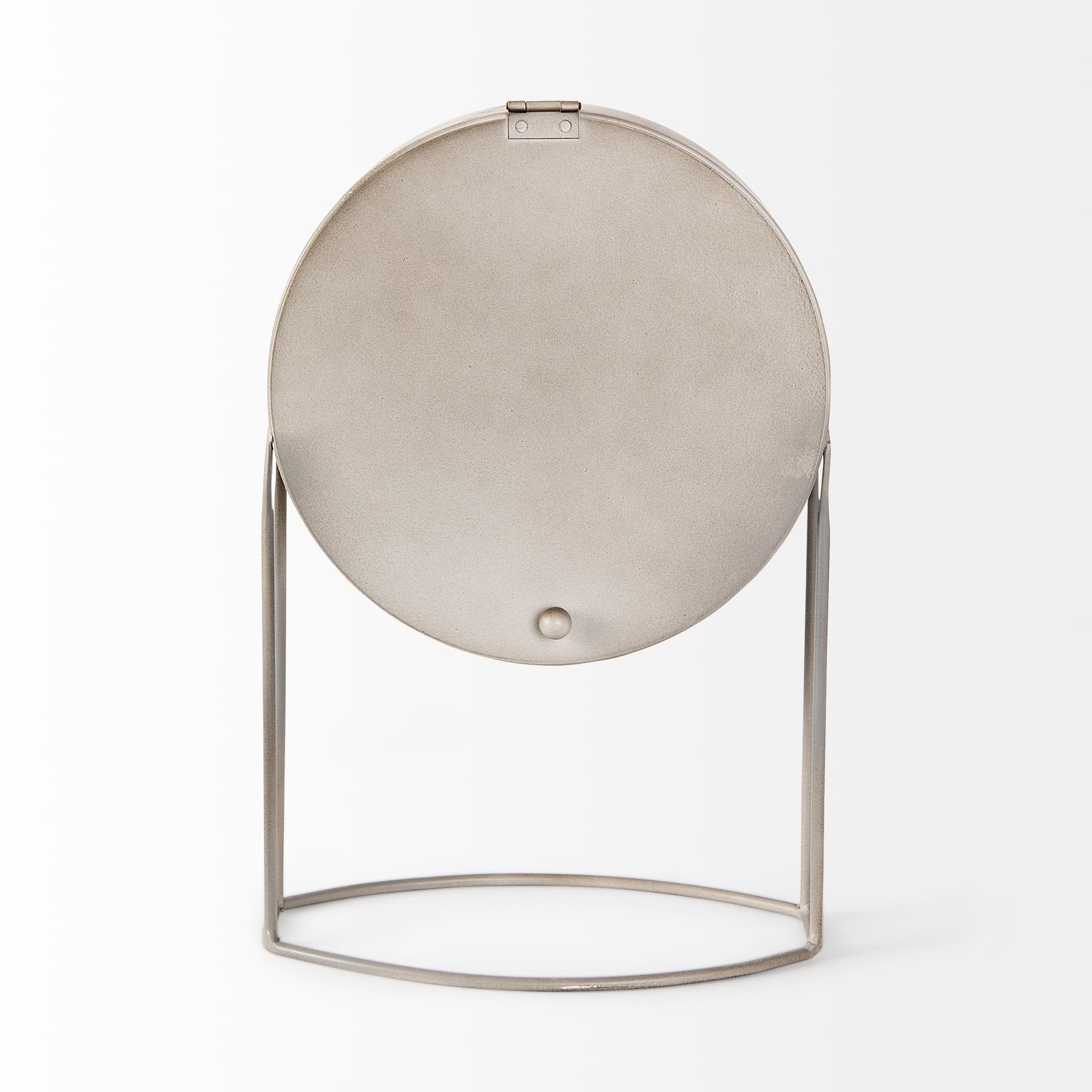 Aurus Matte Gray Metal Table Clock — product photograph