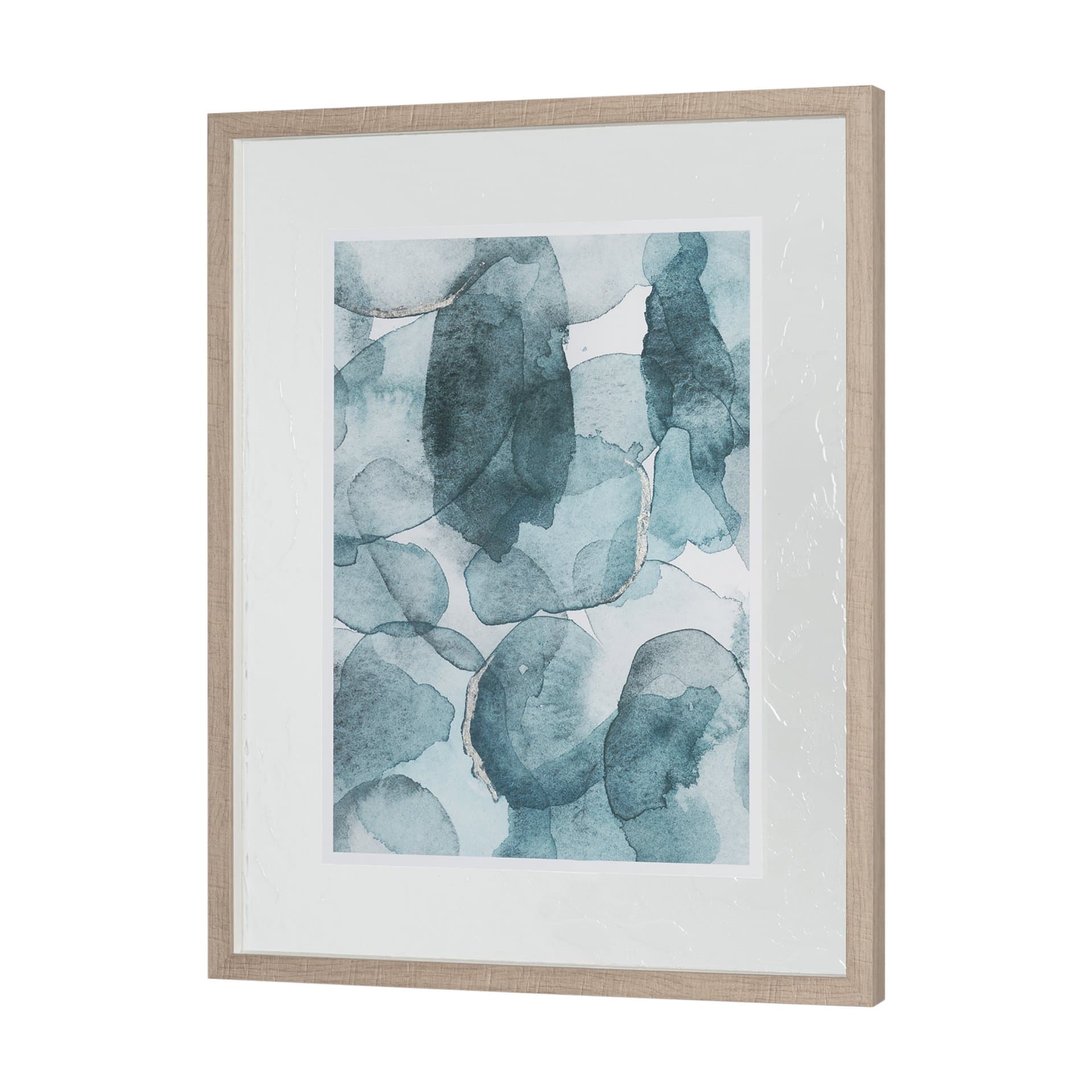 Swim II by Mercana Studio a Hand Embellished Textured Framed Art Print Matted under Glass — product photograph