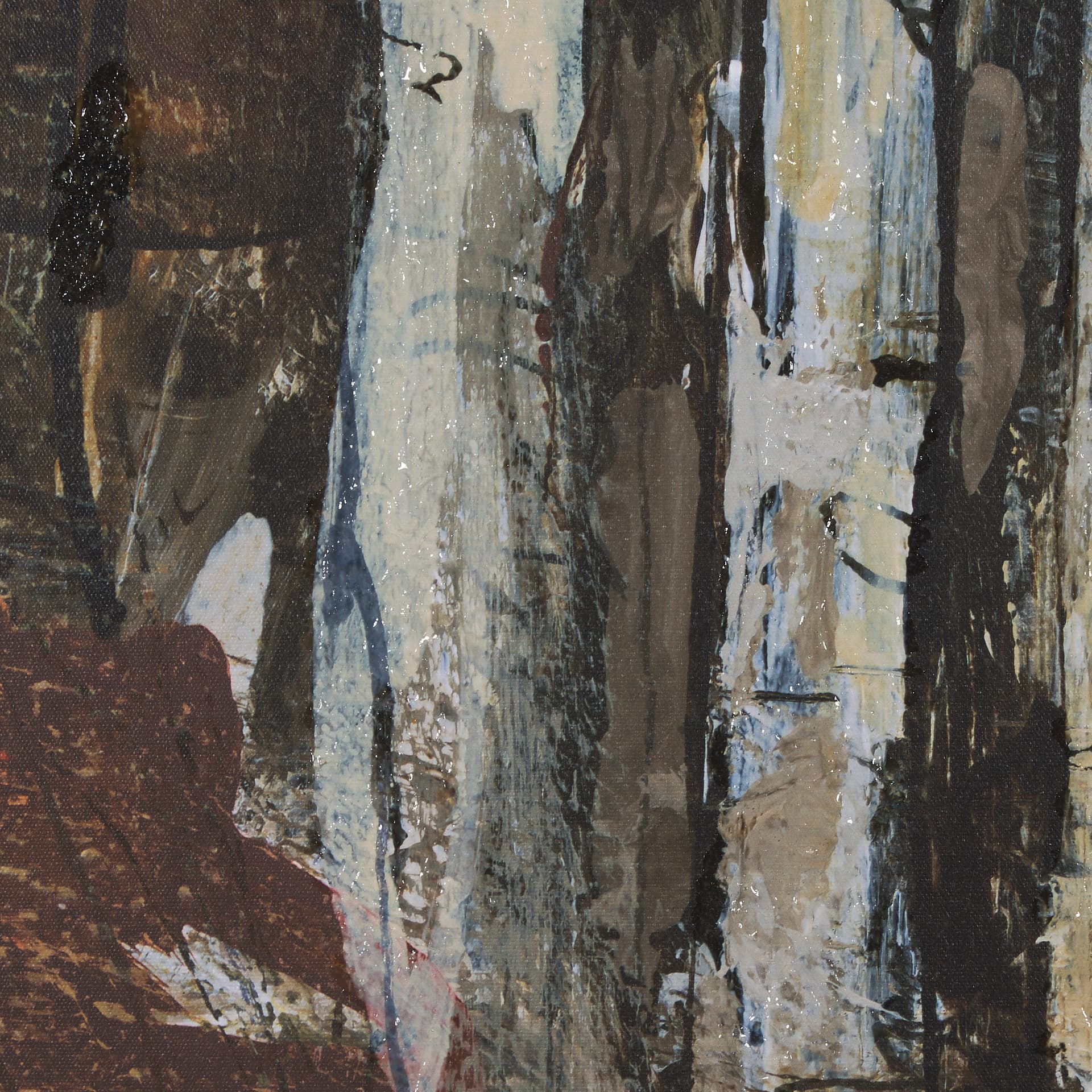 Forest View V by Mercana Studio a Hand Embellished Textured Framed Art Print — product photograph