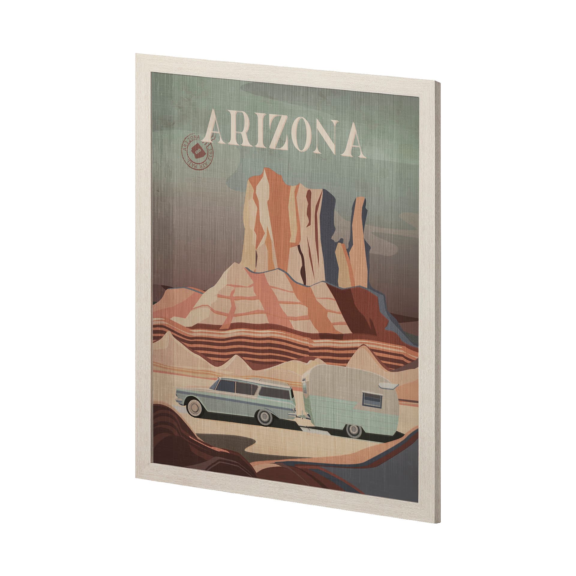 Arizona Go USA (L) by Mercana Studio a Hand Embellished Decograph Framed Art Print — product photograph