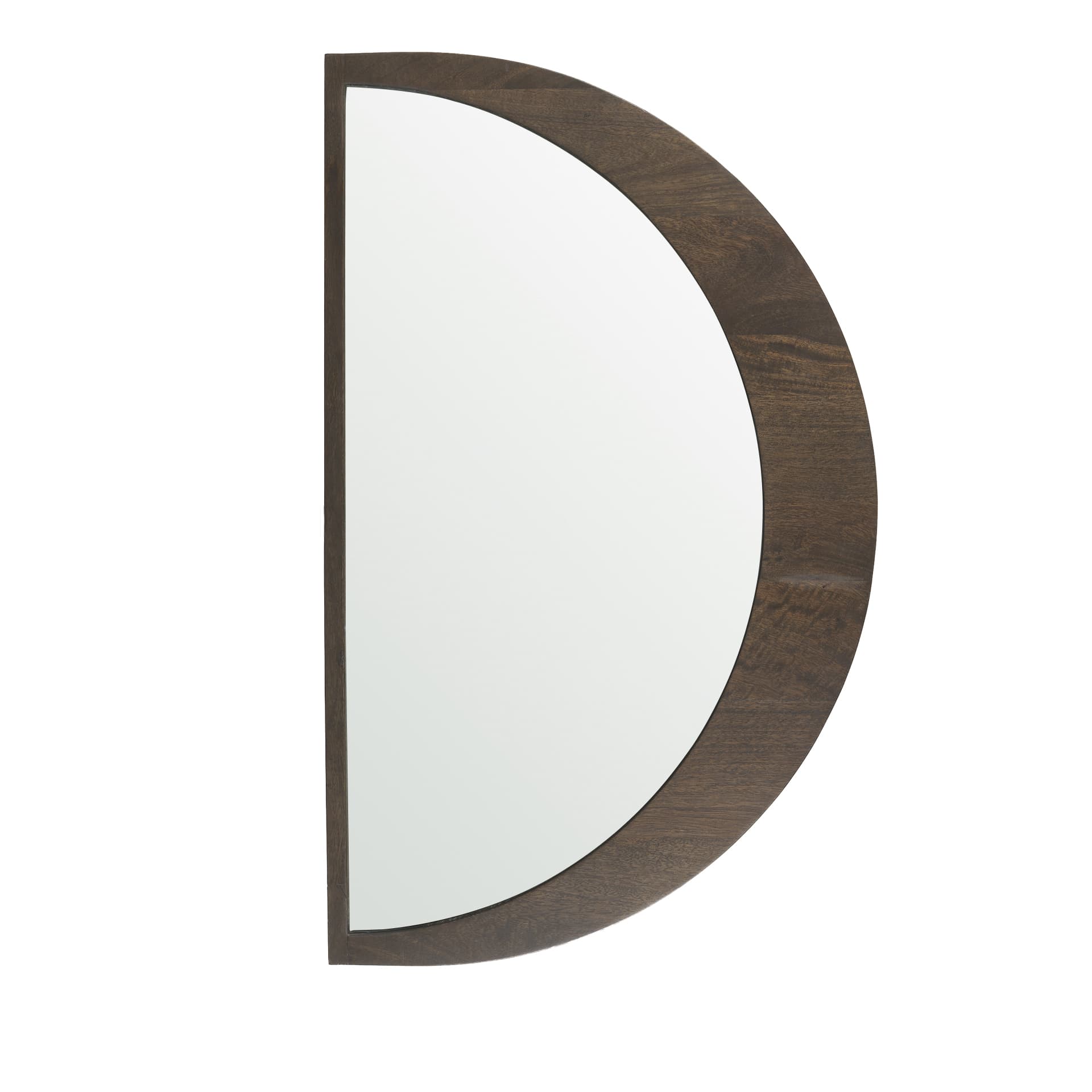 Celeste Dark Brown Wood Small Mirror — product photograph