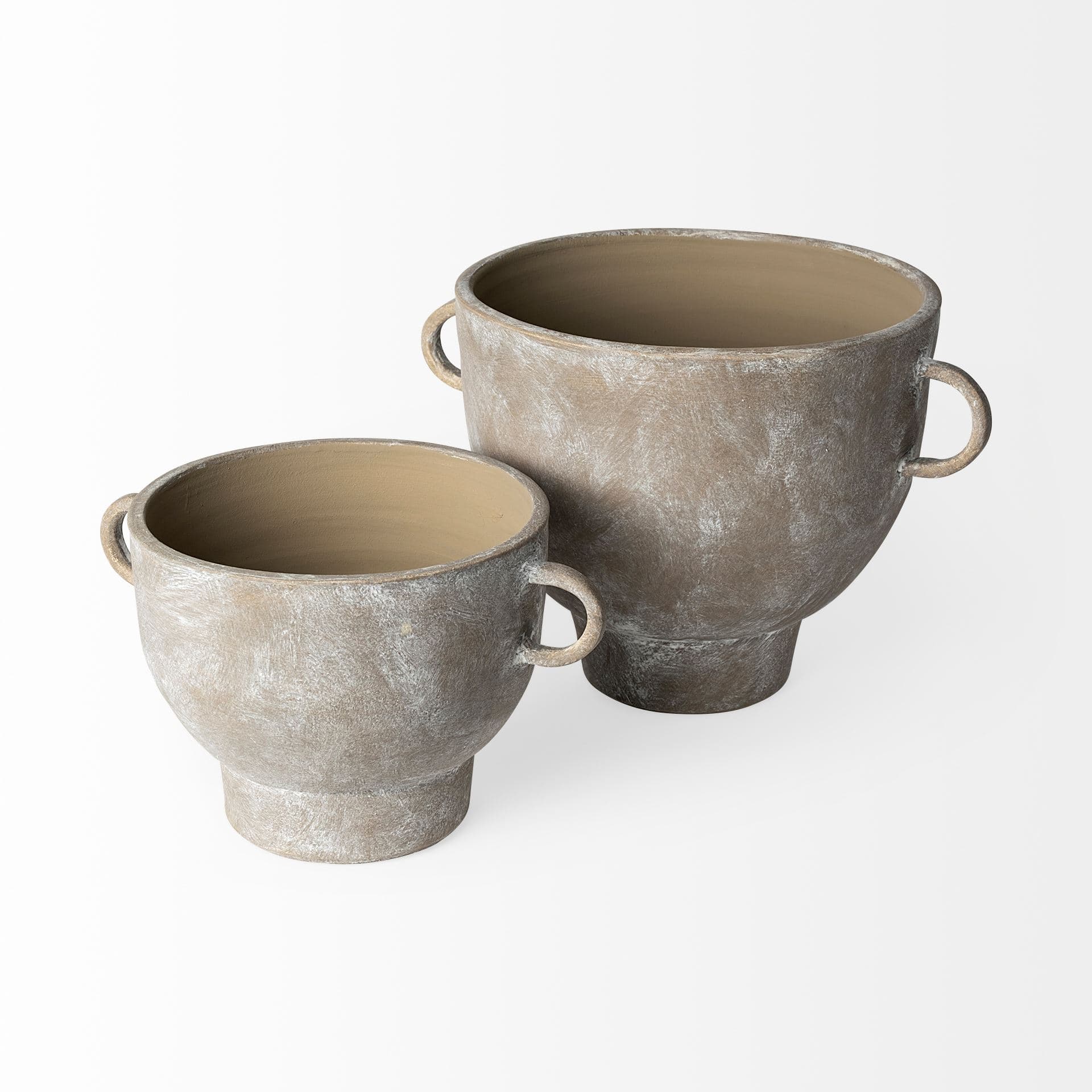 Deya Large Rustic Brown Ceramic Vase — product photograph