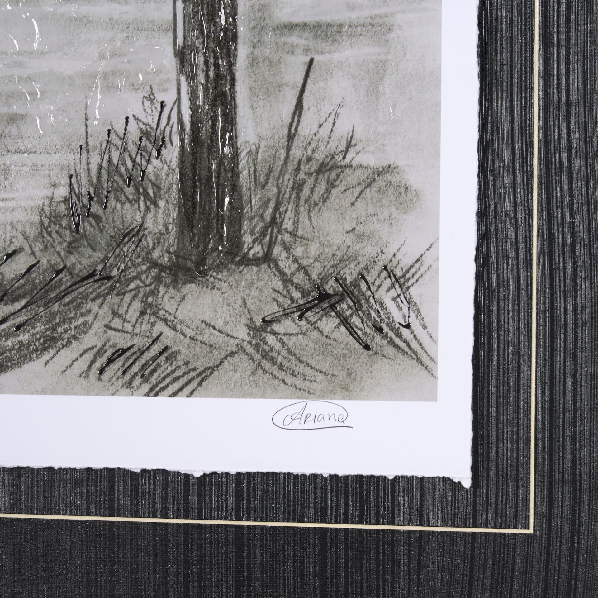West coast chronicles I by Mercana Studio Hand Embellished Framed Art Print Matted under Glass — product photograph