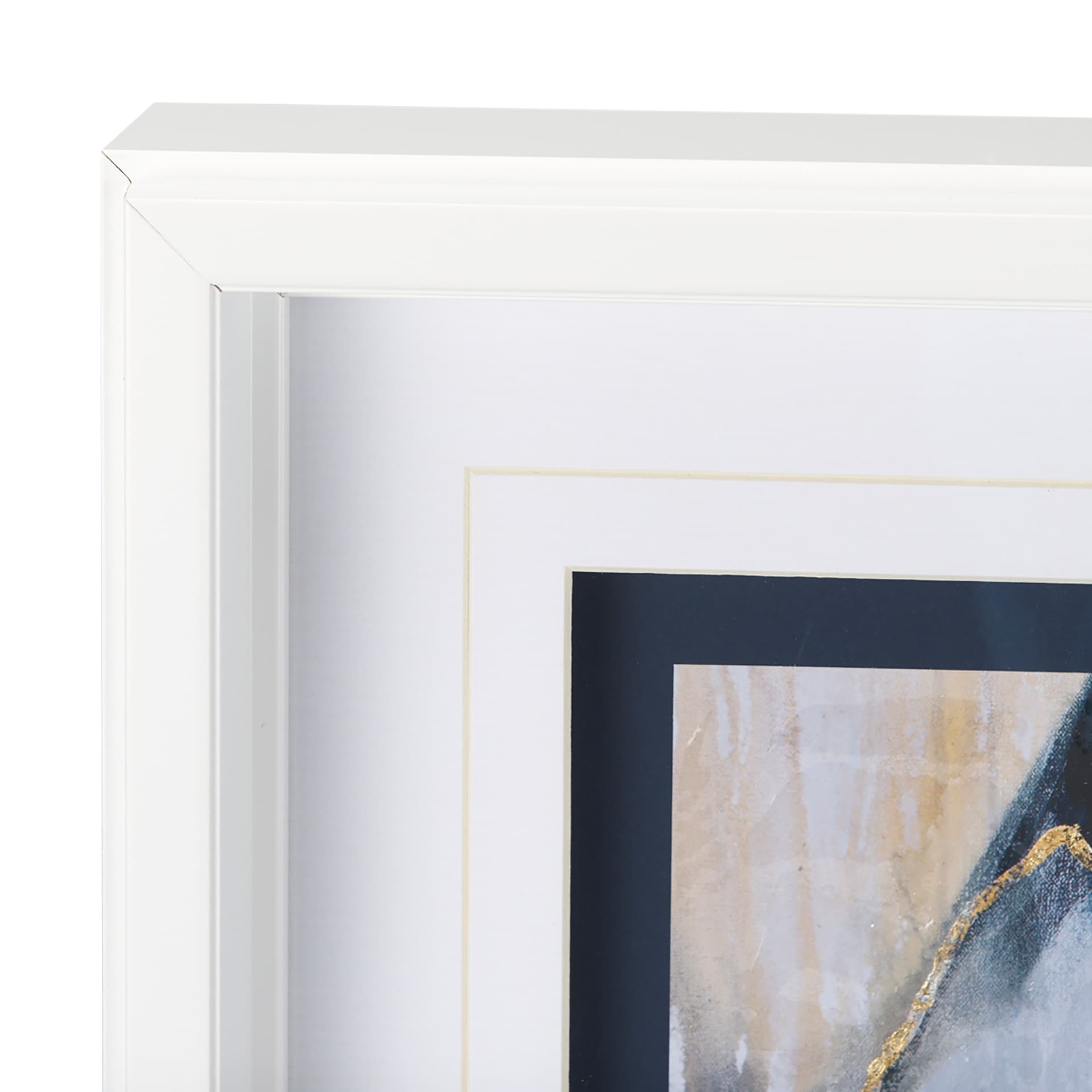 River Rocks by Liz Jardine a Hand Embellished Textured Framed Art Print Matted under Glass — product photograph