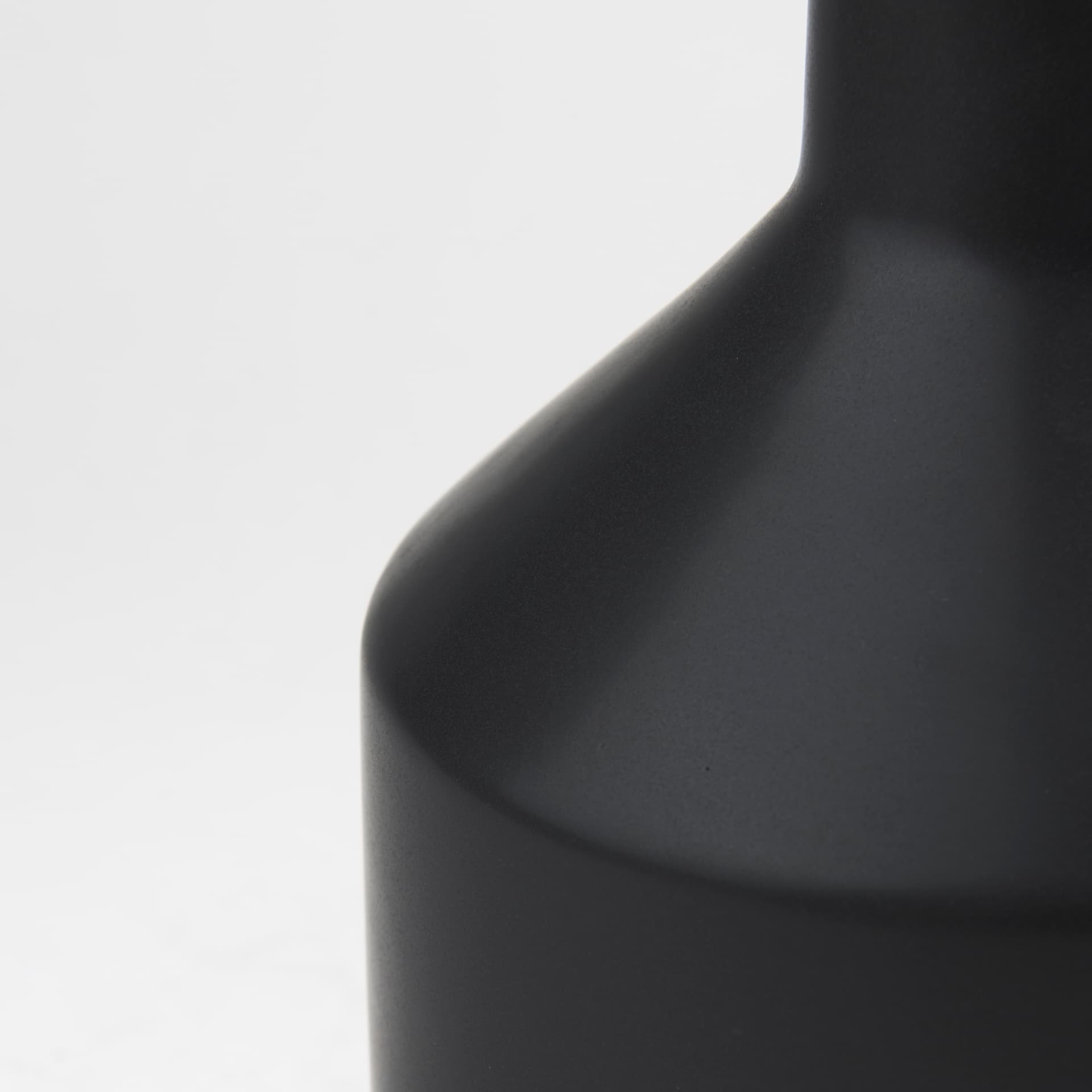 Burton 17.1H Large Matte Black Ceramic Jug Vase — product photograph