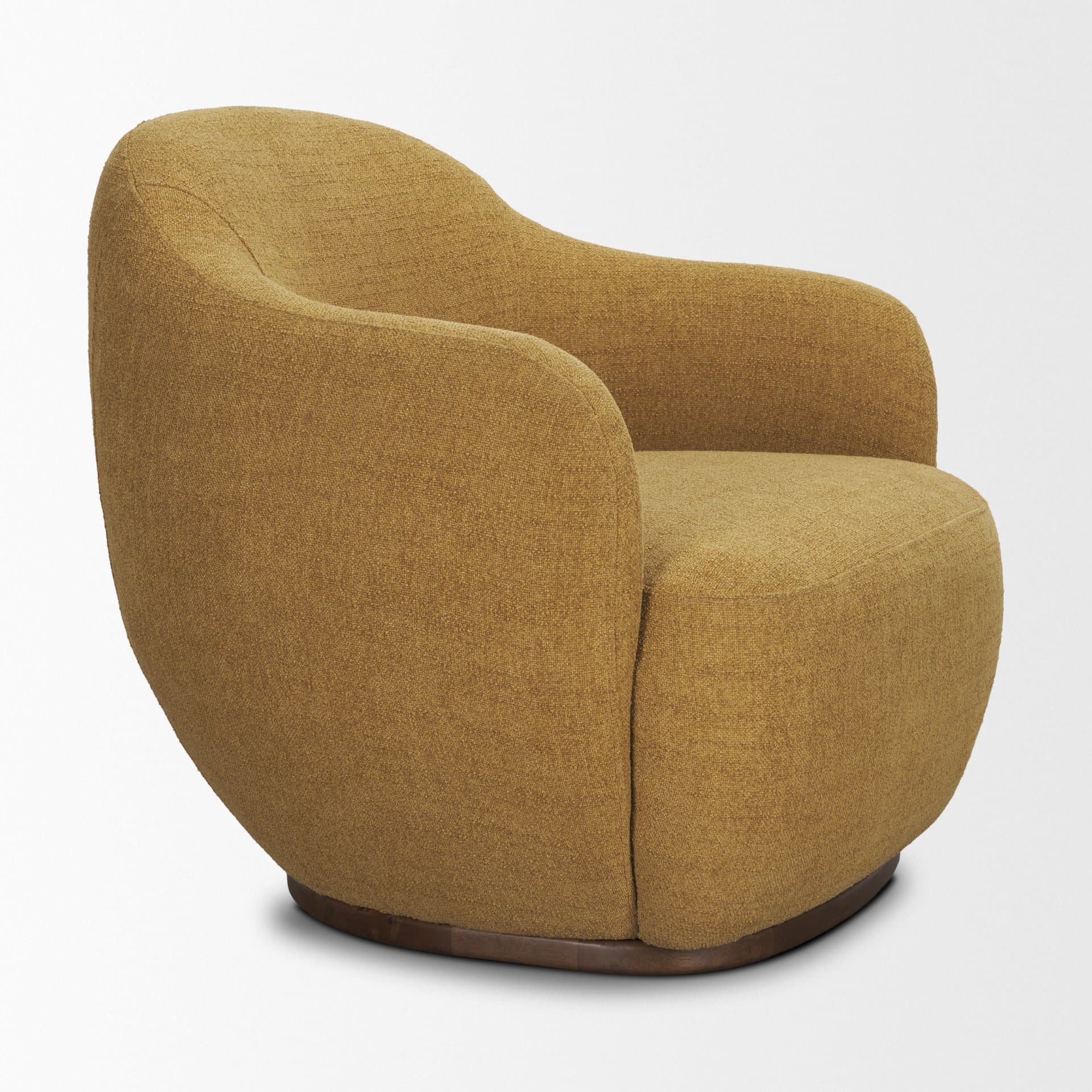 Hudson Mustard Fabric Upholstered Swivel Chair — product photograph