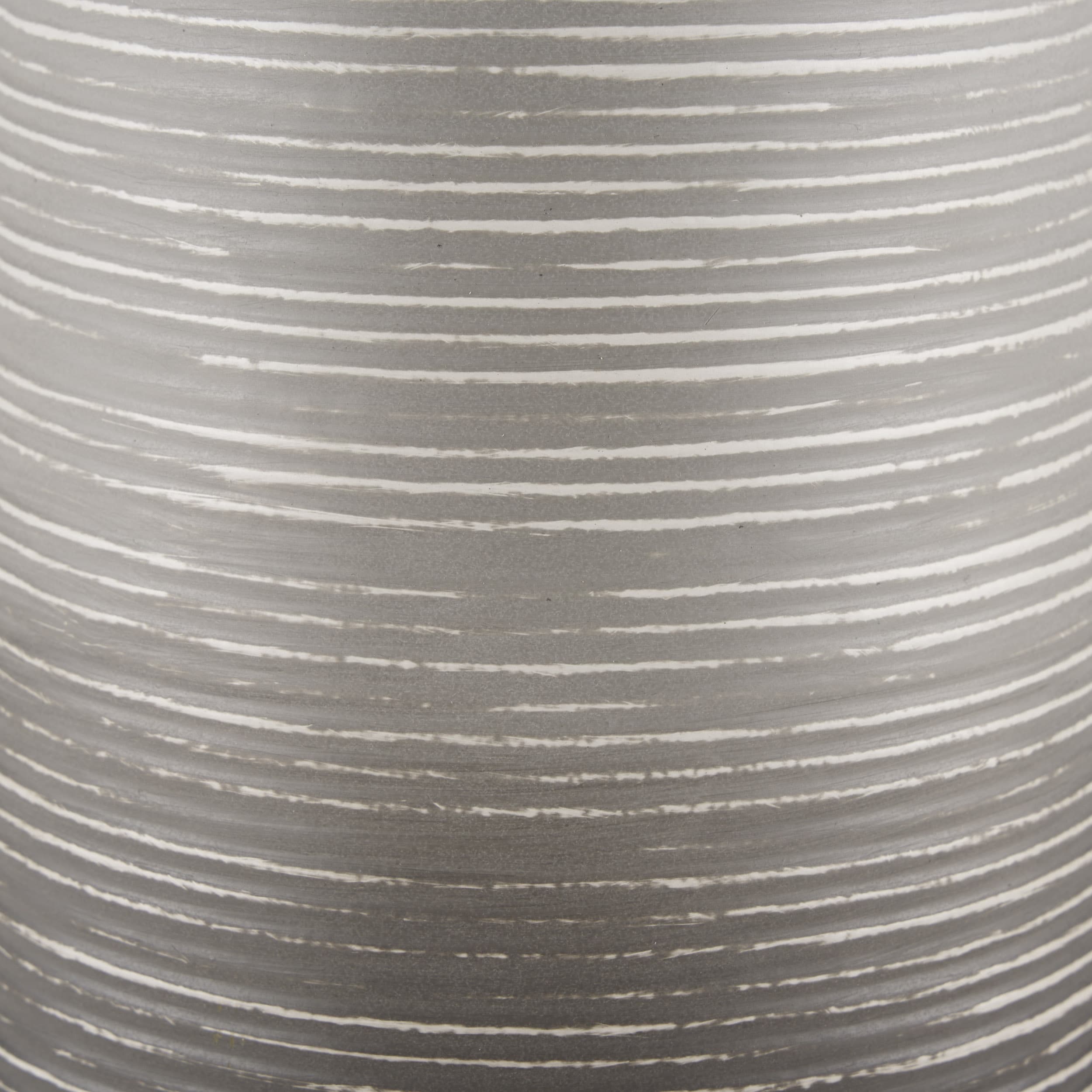 Toru Medium White w/ Grey Ombre Metal Vase — product photograph