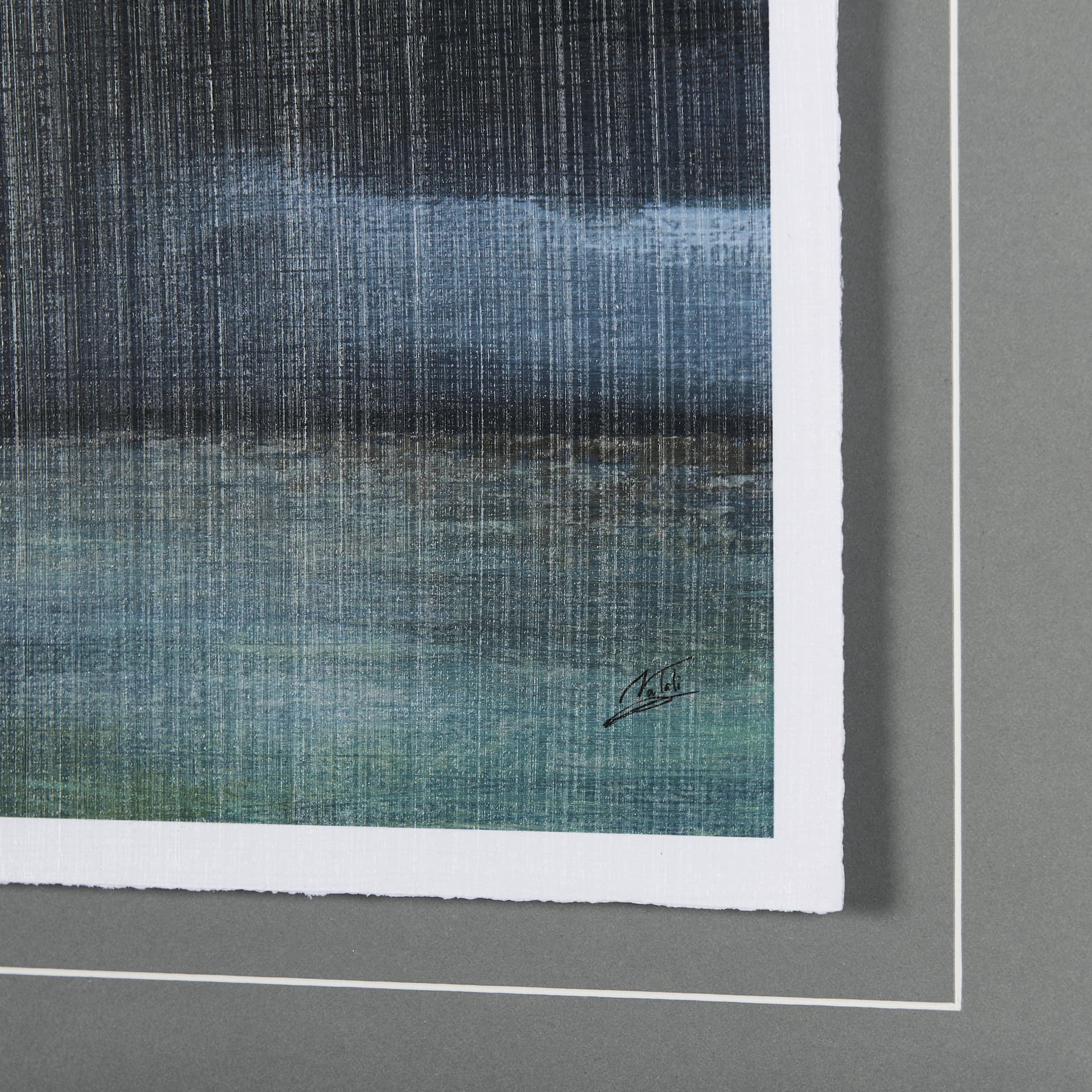 Stormy Skys II by Mercana Studio a Hand Embellished Textured Framed Art Print Matted under Glass — product photograph