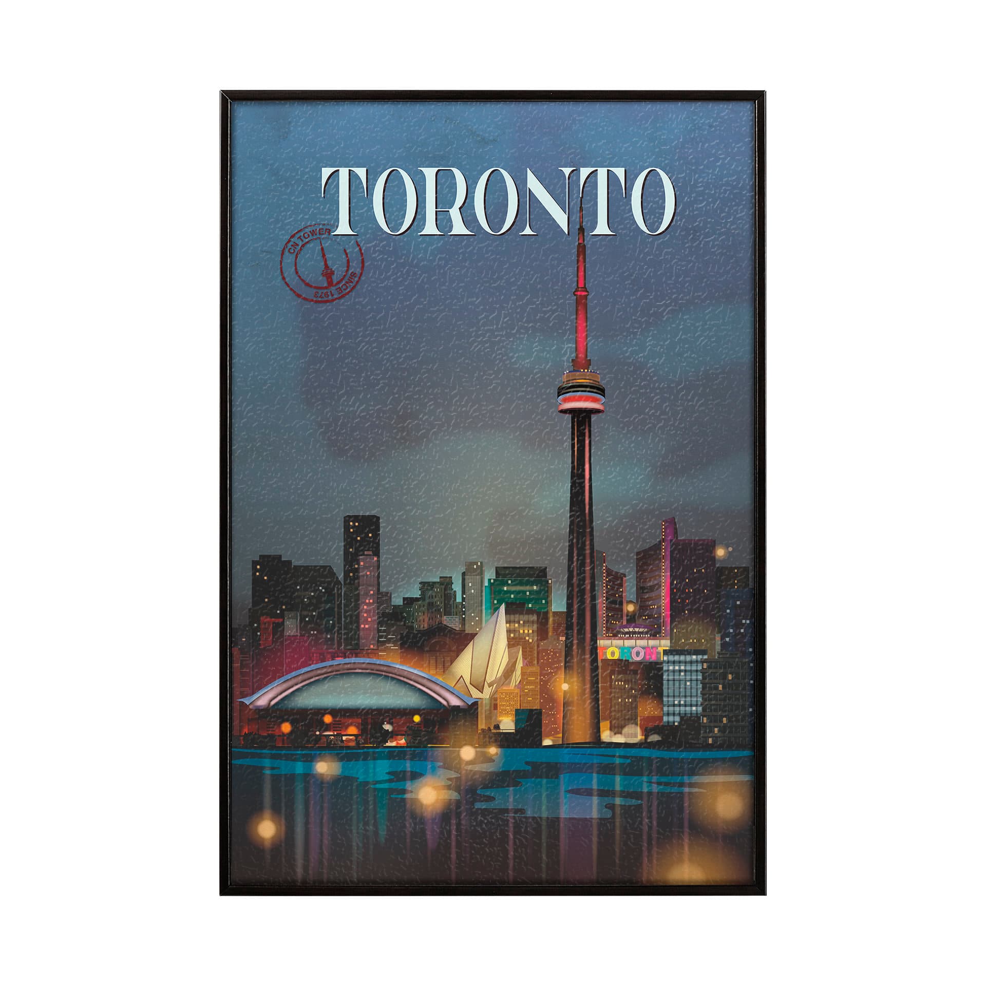 Toronto Go Canada (SM) by Mercana Studio a Hand Embellished Decograph Framed Art Print — product photograph