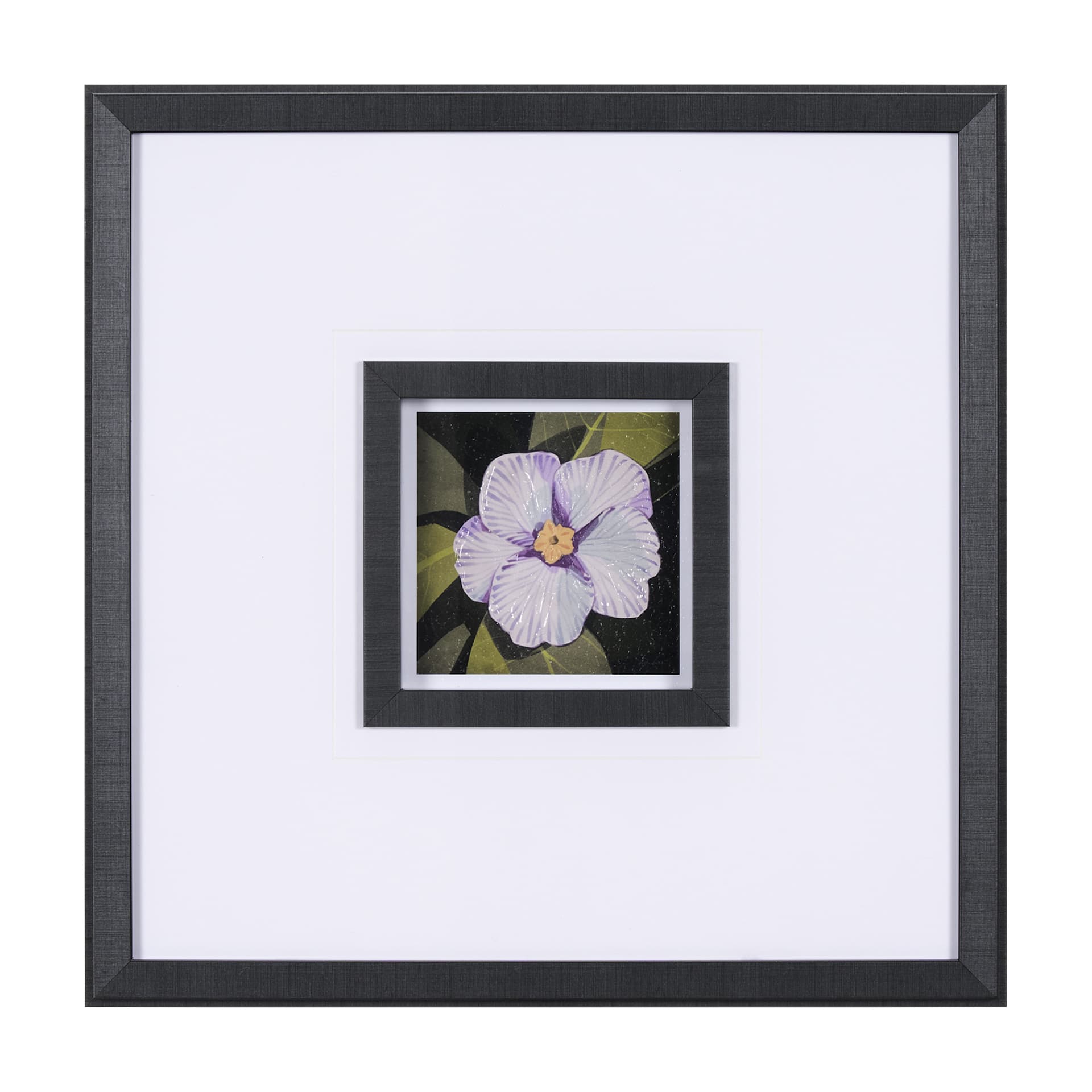 Flower Portrait VII by Mercana Studio Hand Embellished Textured Framed Art Print Matted under Glass — product photograph