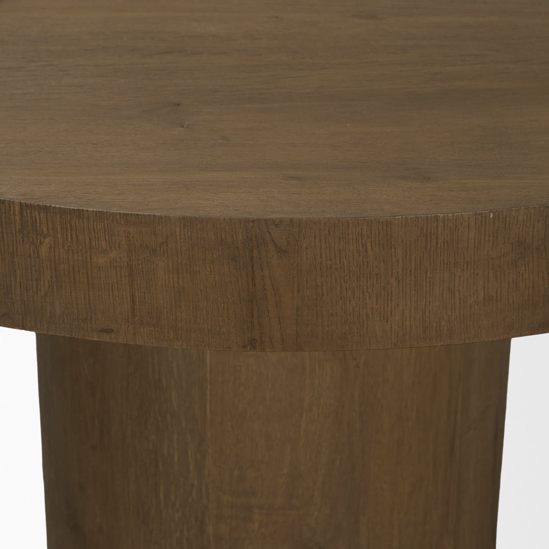 Lyonne 42" Round Pedestal Dining Table | Modern | Brown Wood | Seats 4 — product photograph