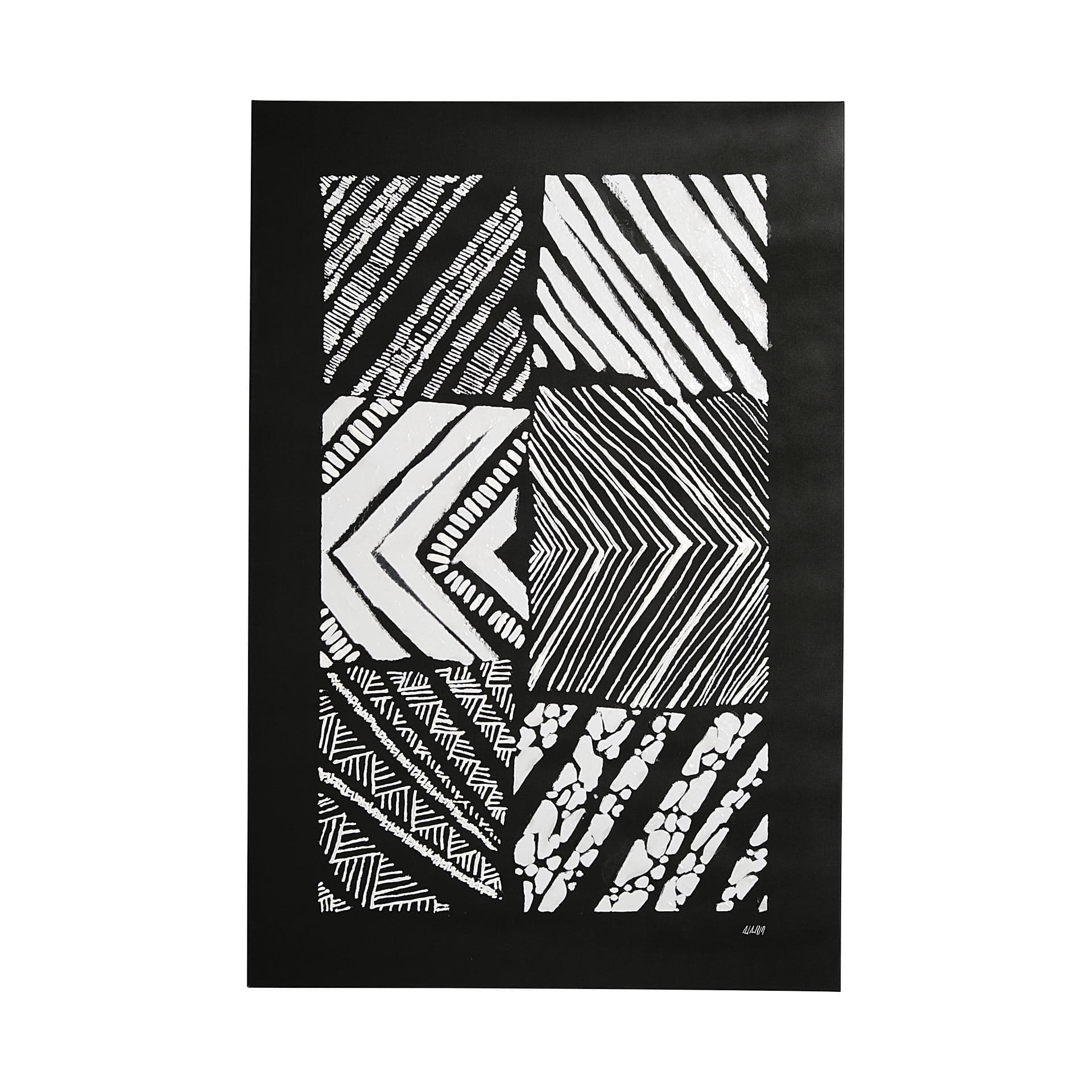 Maze I by Alarm a Hand Embellished Textured Canvas — product photograph