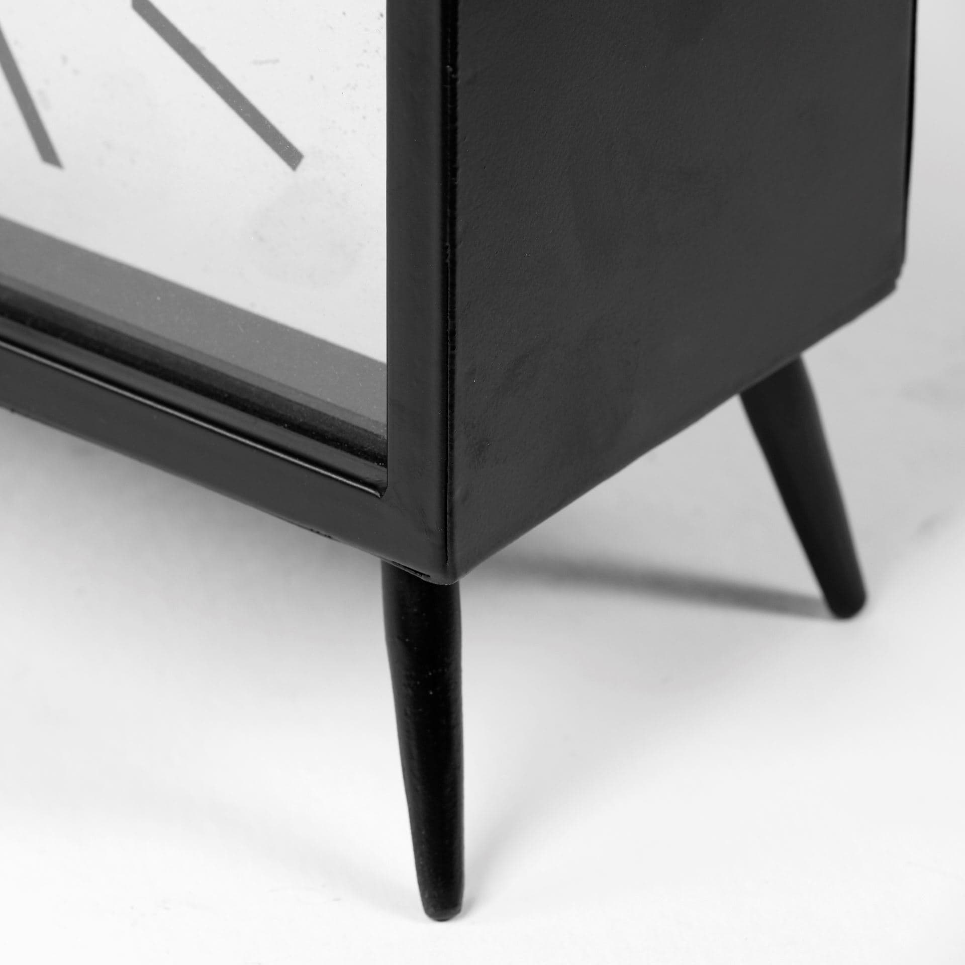 Lita Black Metal Rectangular Table Clock — product photograph