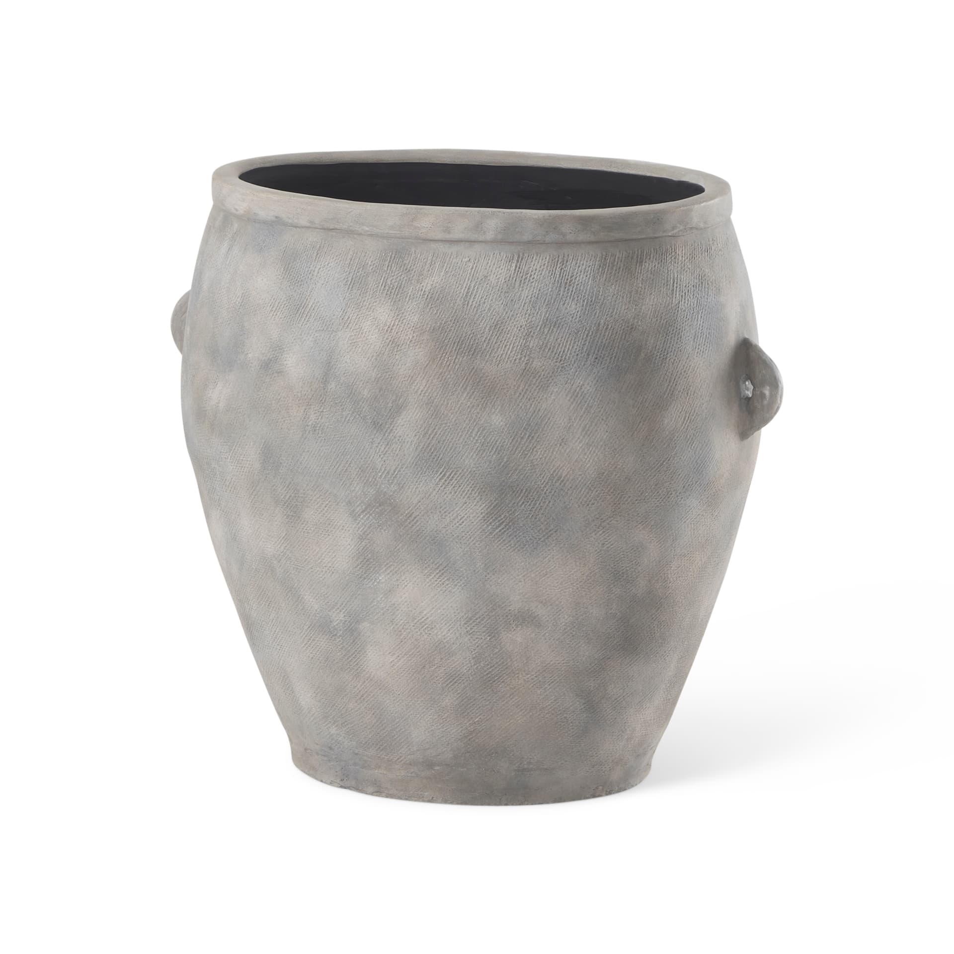Zuma 27.2L x 18.1W x 24.4H Light Gray Ceramic Floor Vase — product photograph
