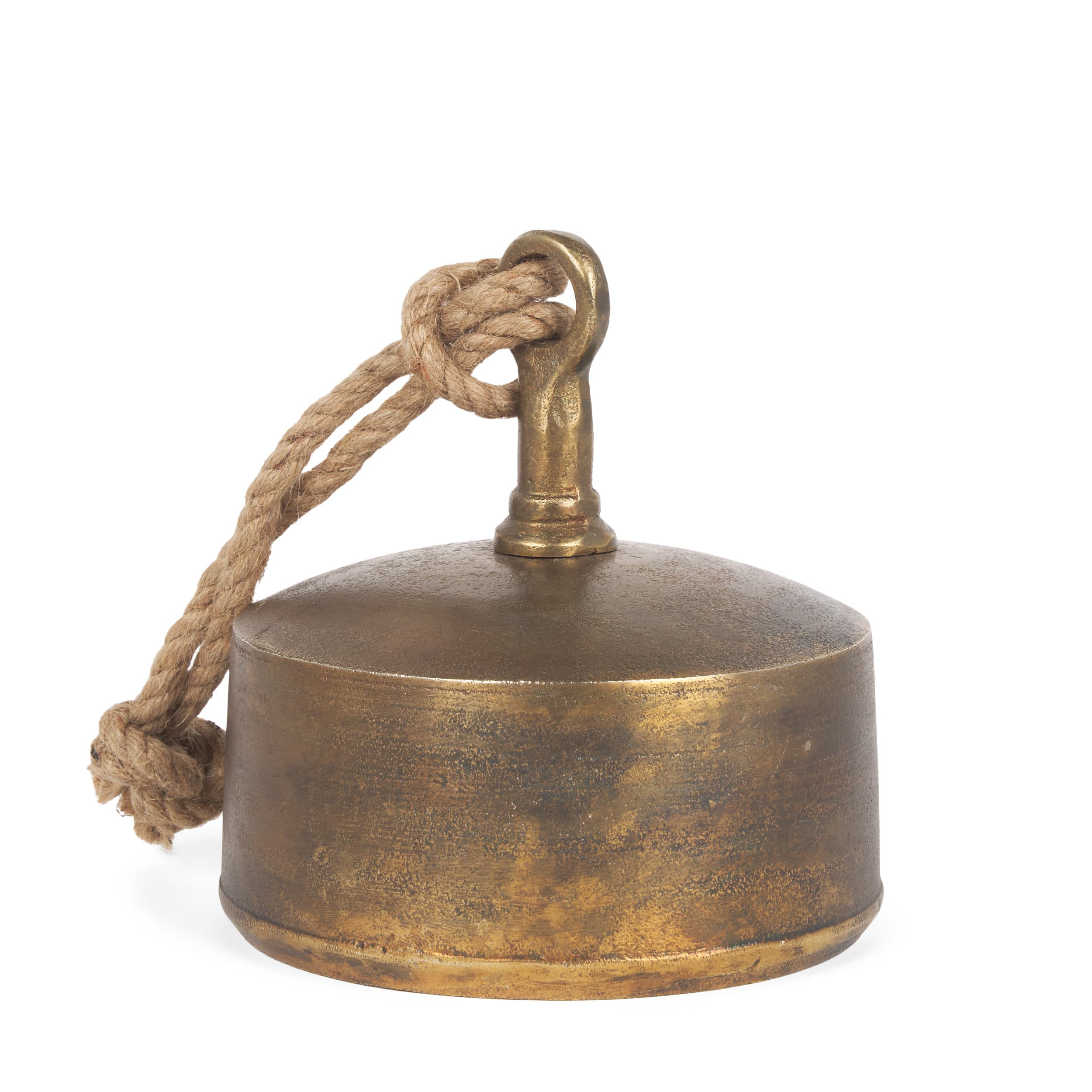 Quincy Large Gold Metal Decorative Bell Object — product photograph