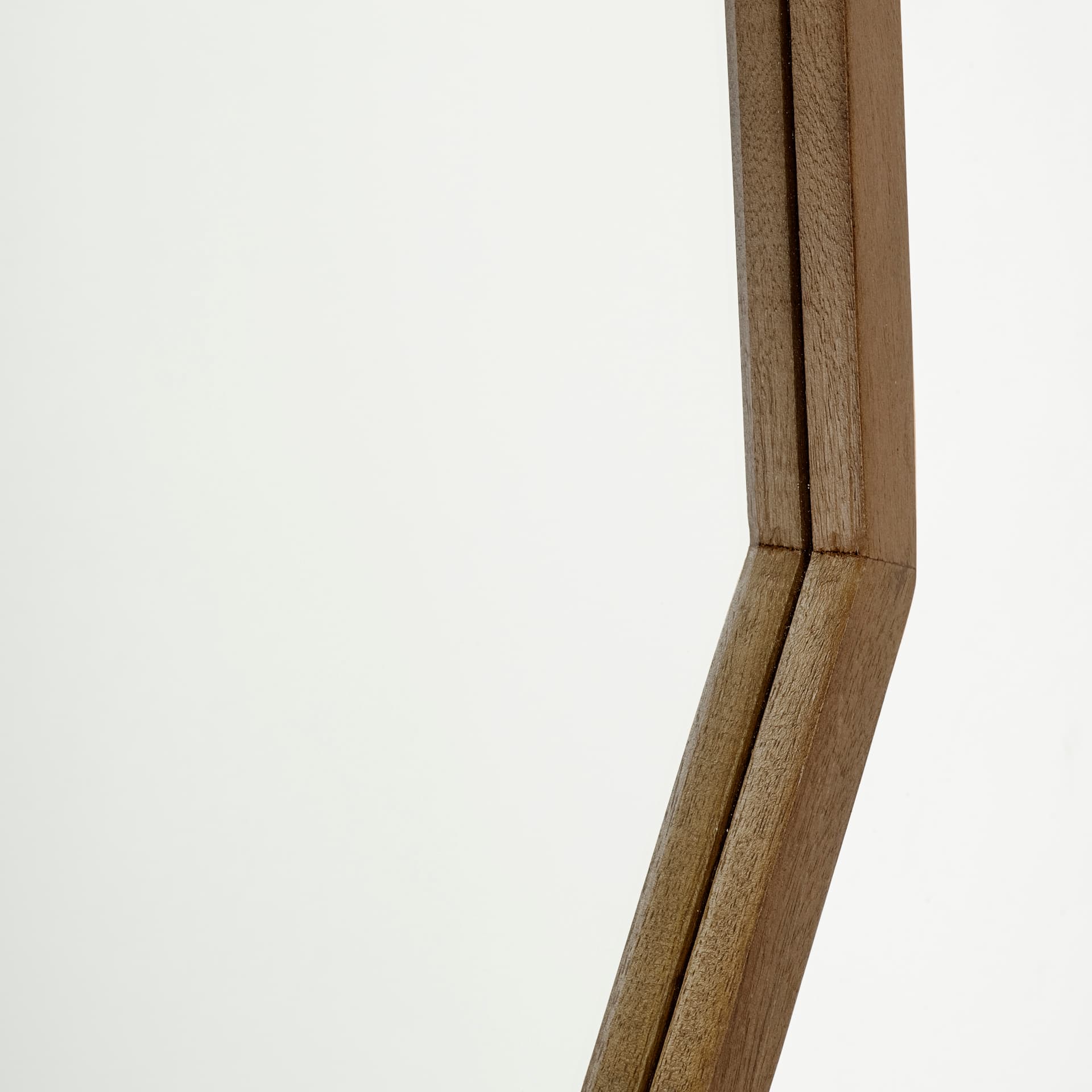 Aramis II 41L x 41H Octagon Brown Wood Frame Wall Mirror — product photograph