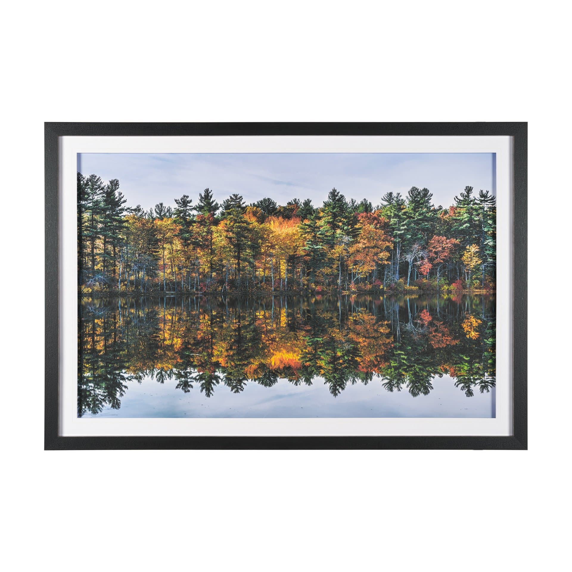 Fall Reflections by Dimitry Papkov Framed Art Print Matted under Glass — product photograph