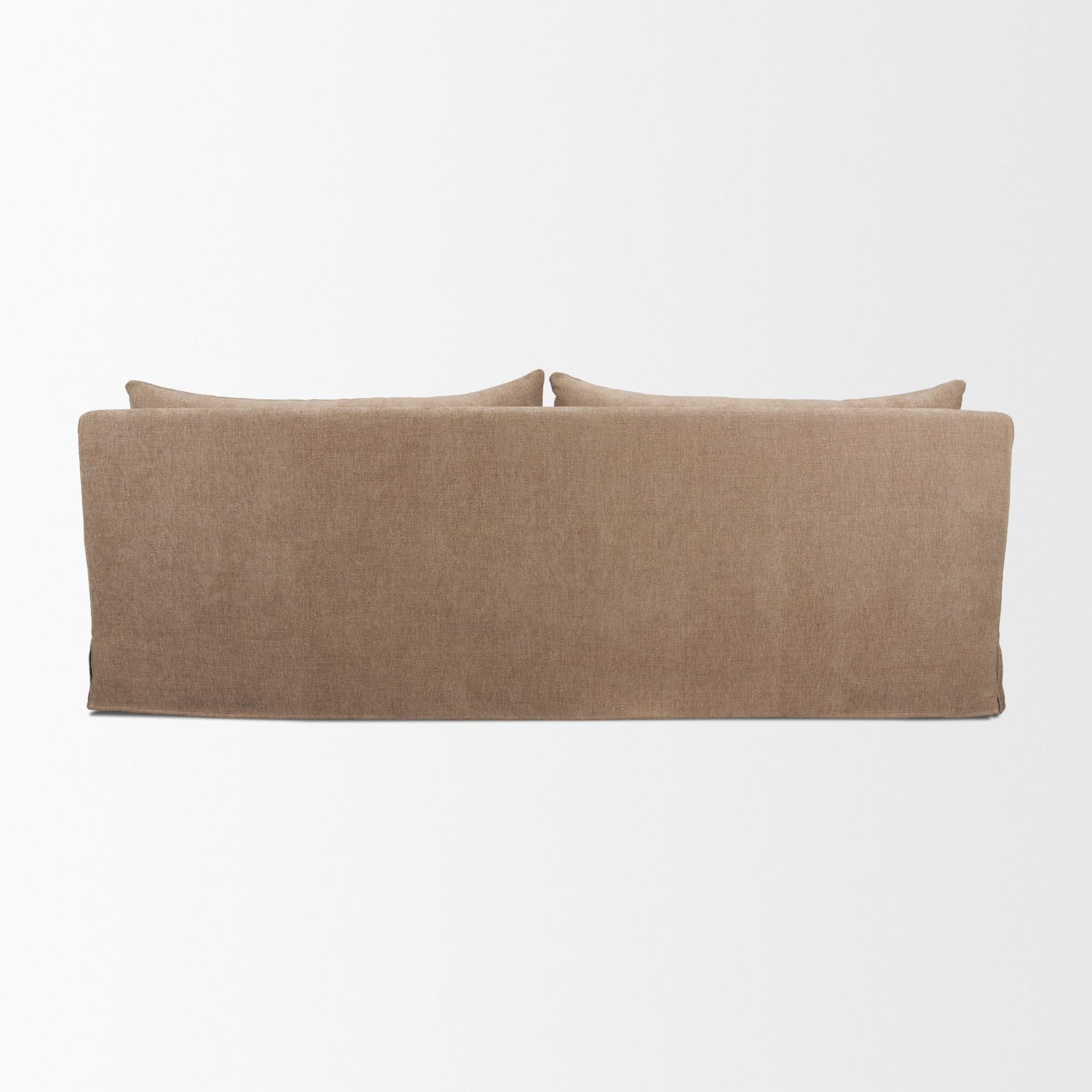 Ellington Slipcovered Slope Arm Sofa | 3 Seater | Stonewashed Latte Fabric — product photograph