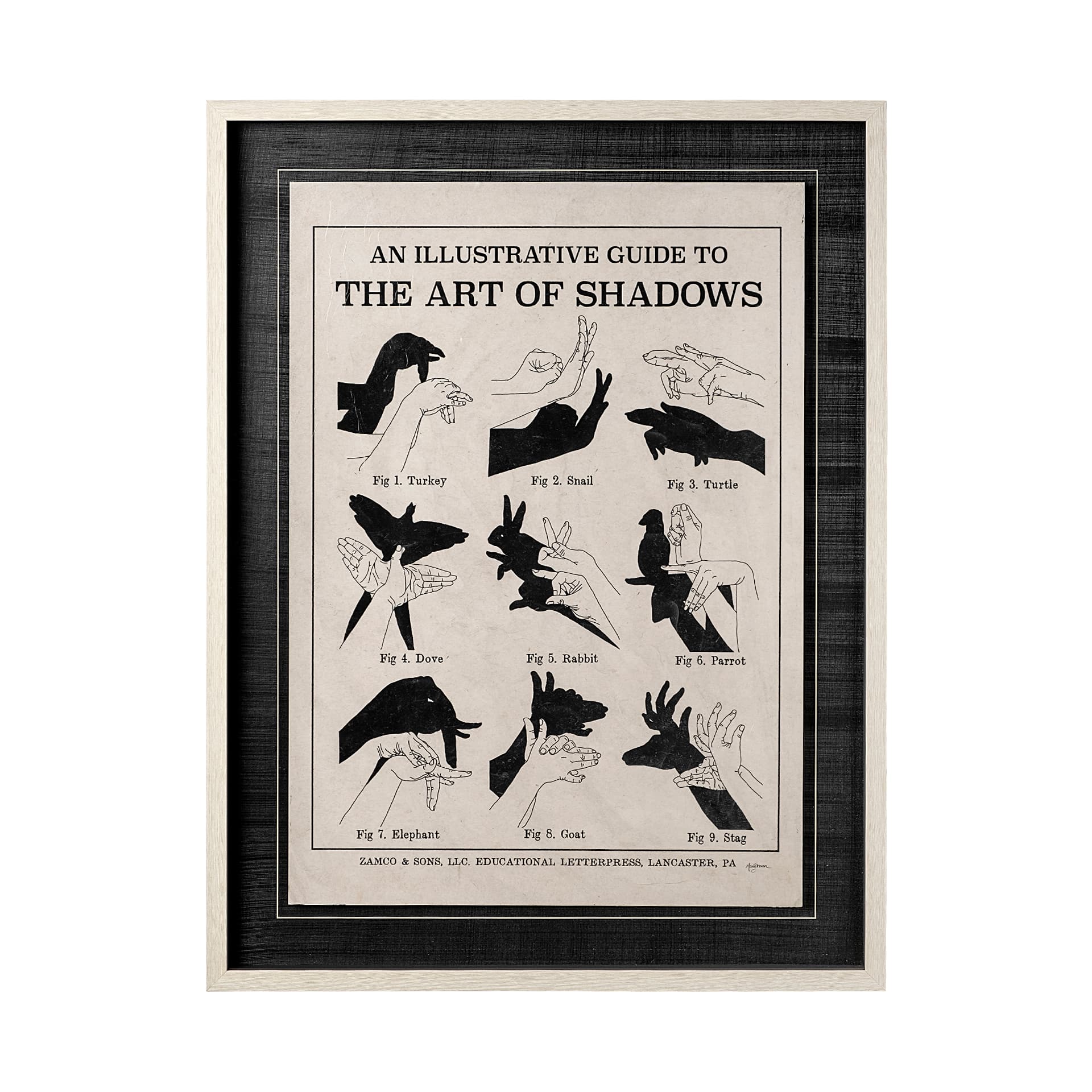The Art of Shadows X by Mercana Studio Hand Embellished Textured Framed Art Print Matted under Glass — product photograph