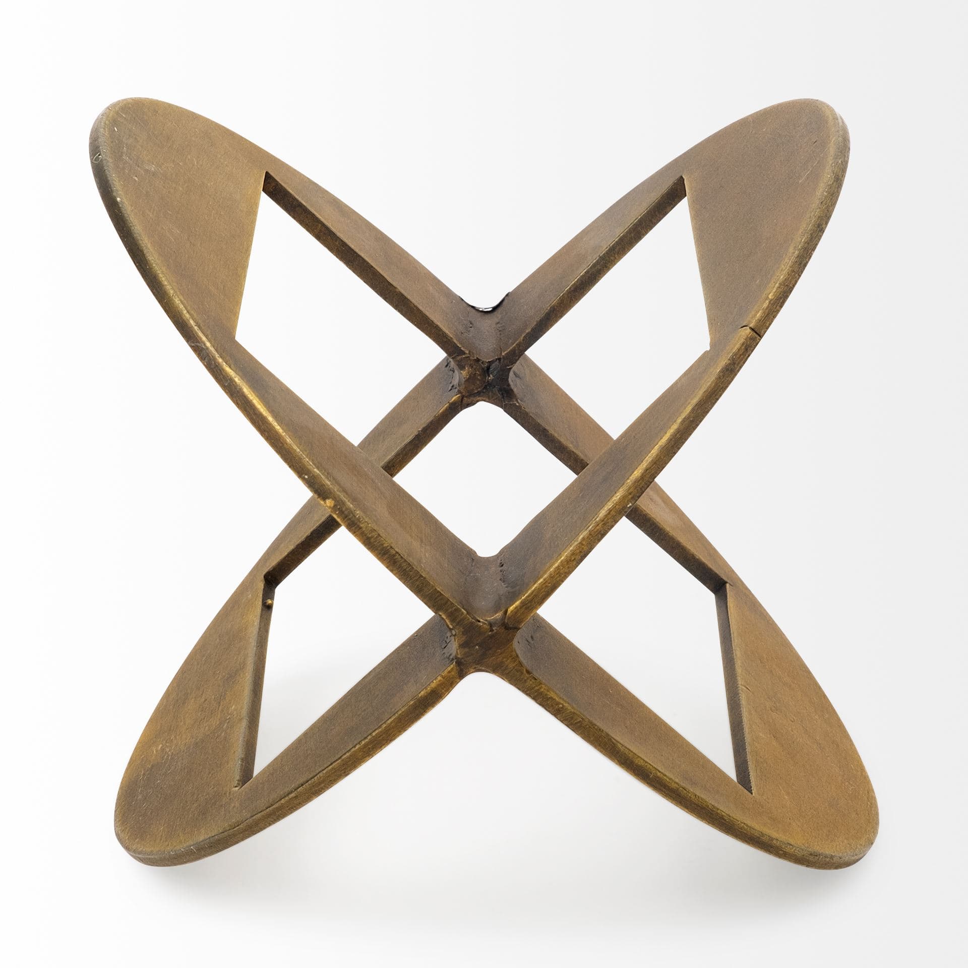 Cusco I (Small) 5L x 5W Gold Geometric Decorative Object — product photograph