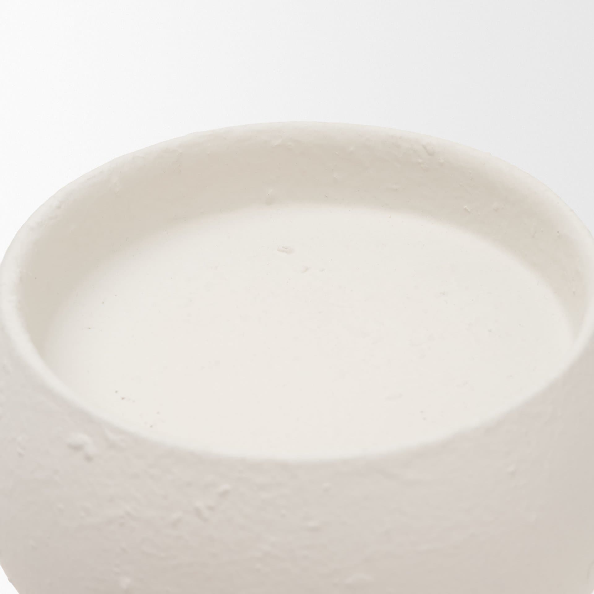 Pelar Small Matte White Metal Stacked Pillar Candle Holder — product photograph