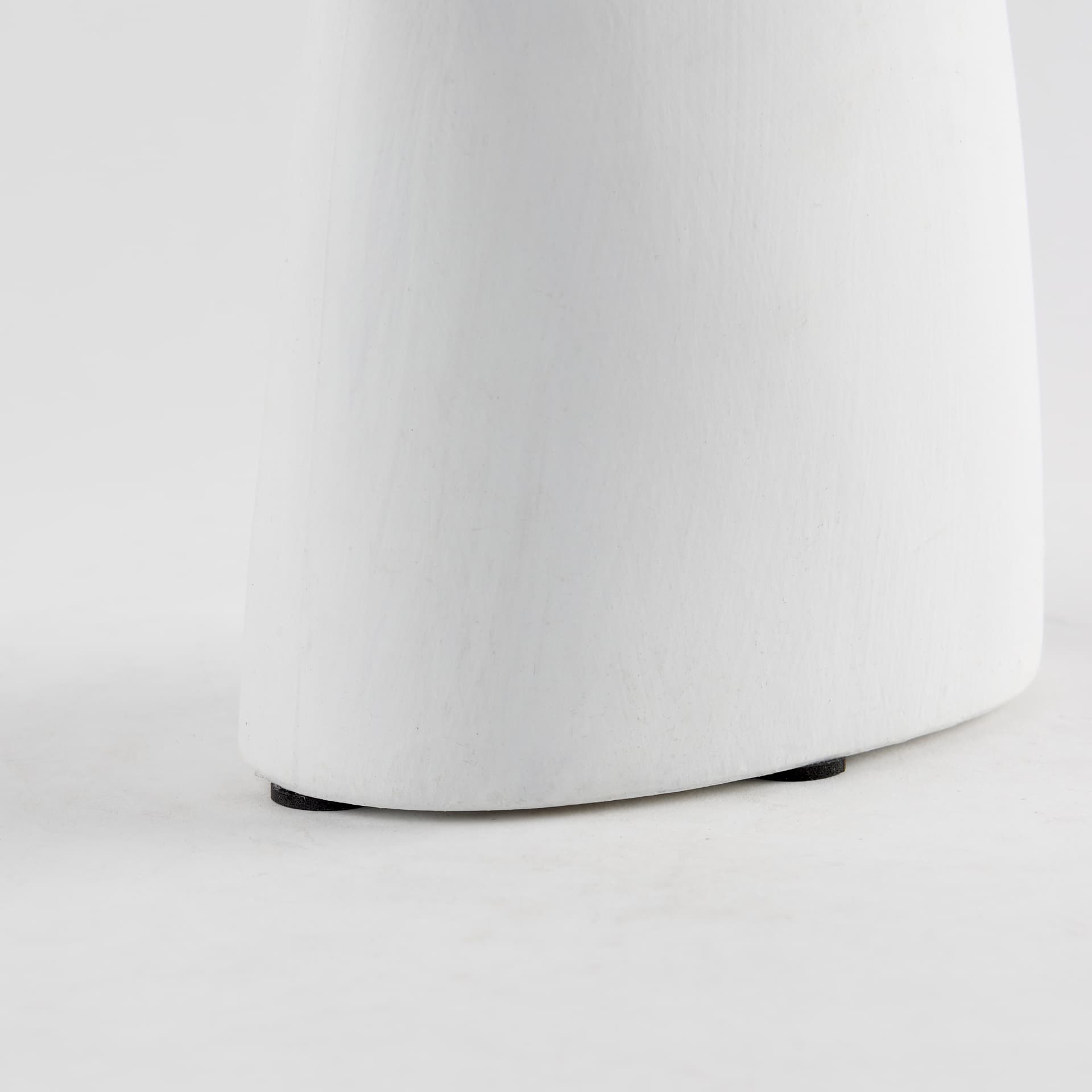 Tatum 11.6H Sculptural White Ceramic Vase — product photograph