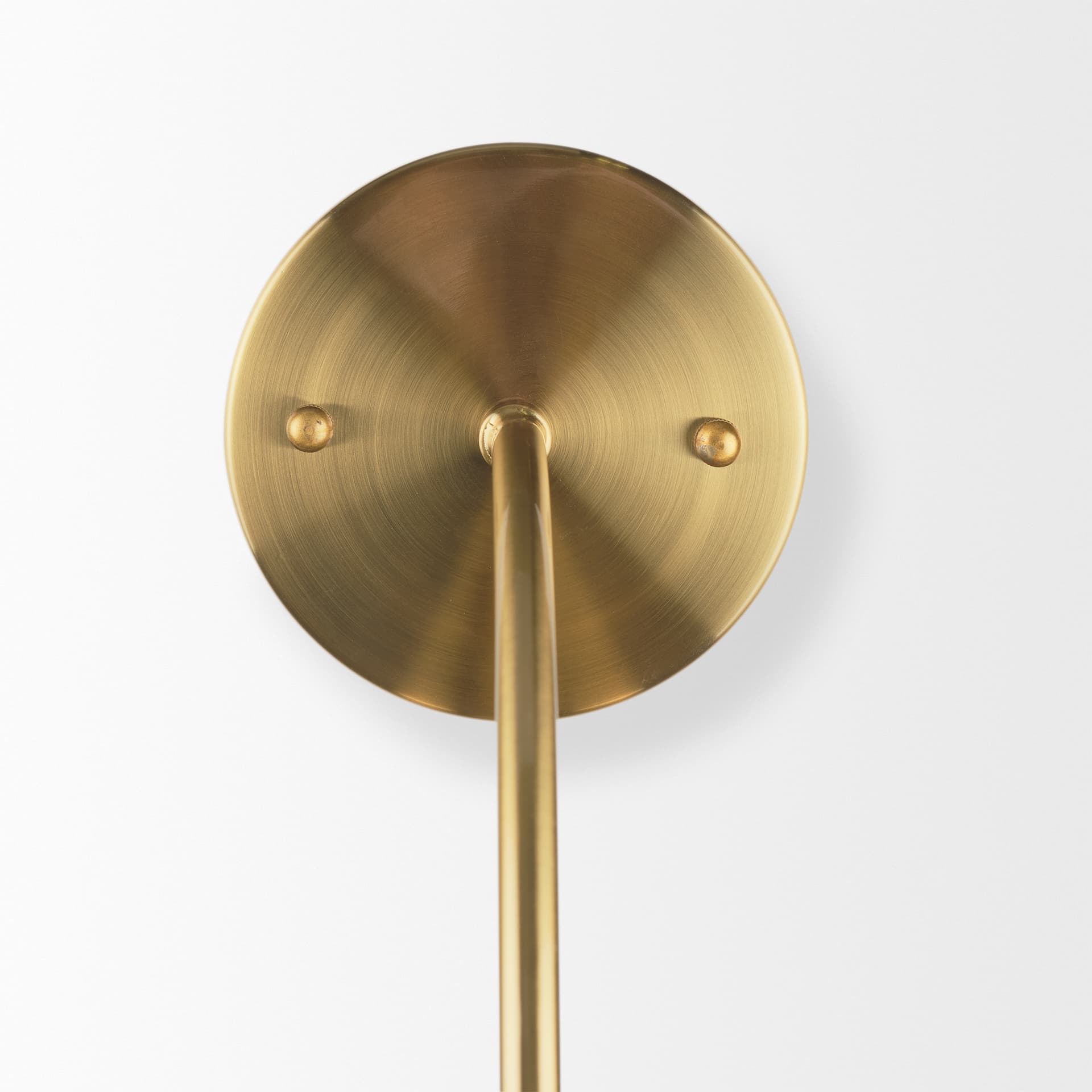 Cybill Brushed Brass w/ White Metal Shade 1-Light Wall Sconce — product photograph