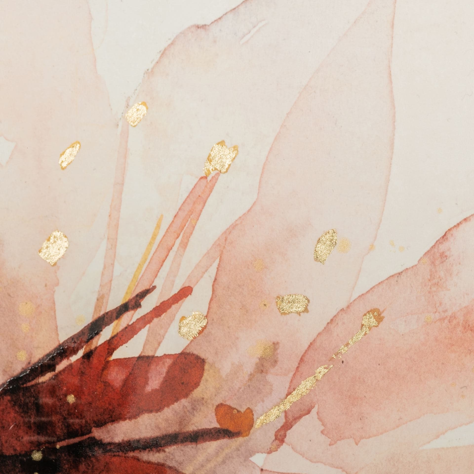 Watercolor Blossoms III by PI Studio a Hand Embellished Textured Framed Art Print Matted under Glass — product photograph